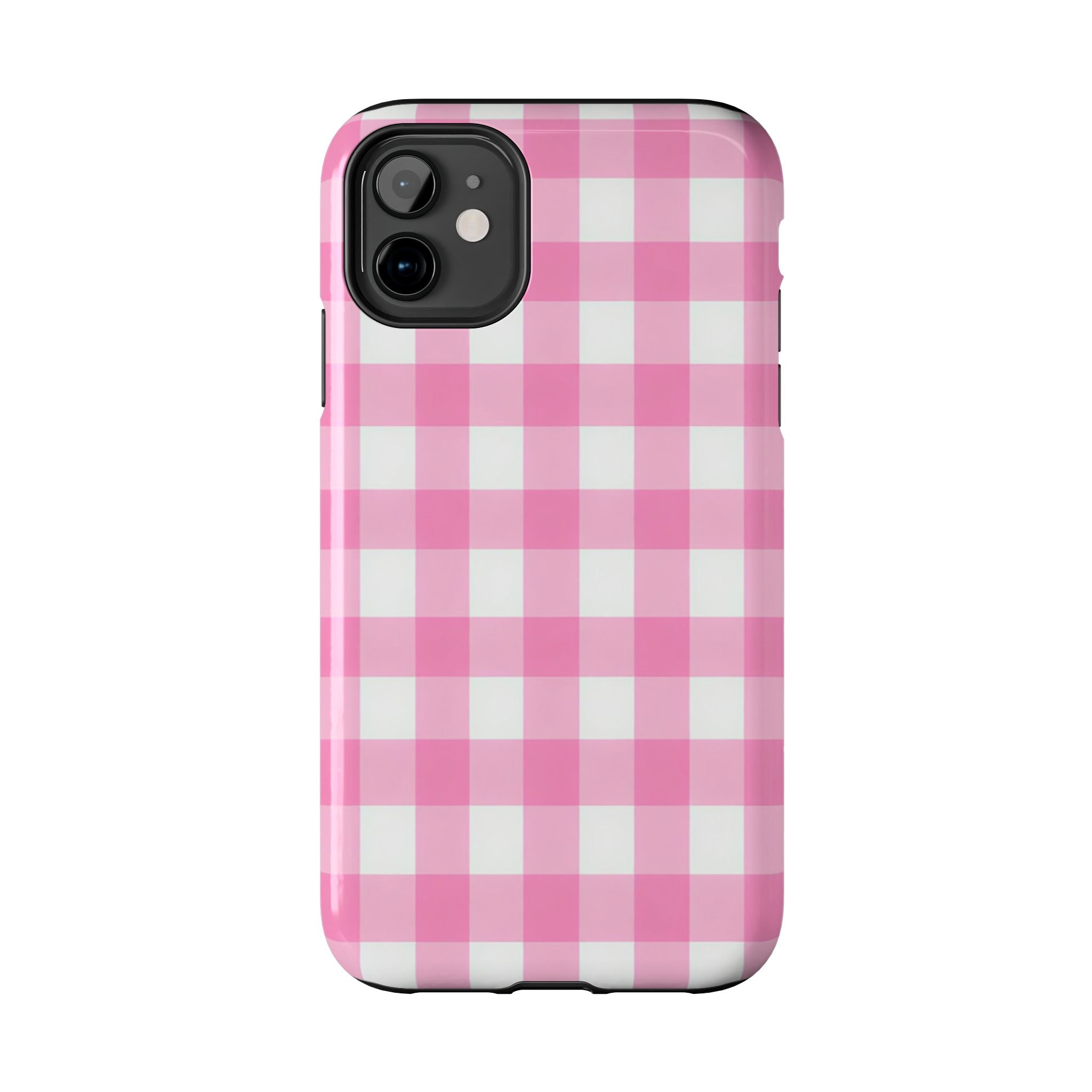 Pink Gingham Checked Pattern