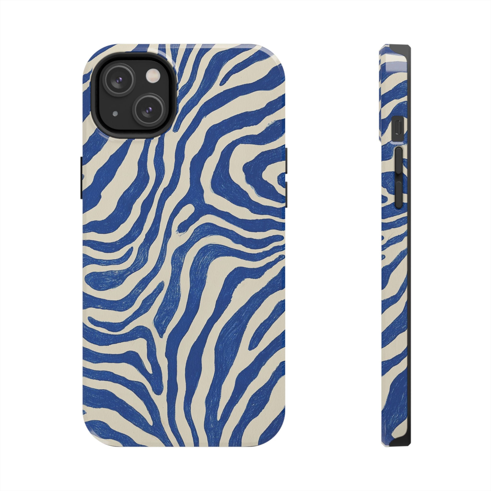 Blue Zebra Print