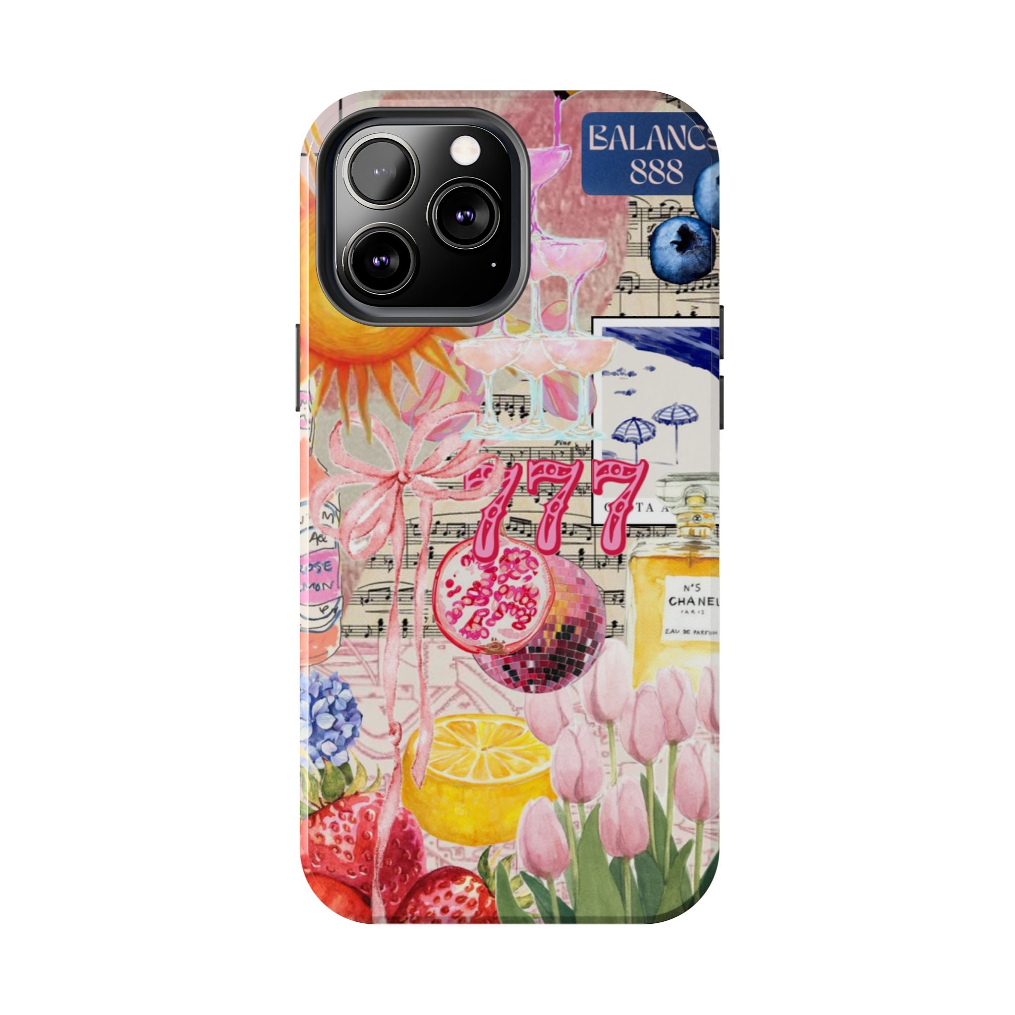777 Vintage Lemon, Tulips & Pink Motifs