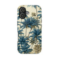 Blue Vintage Tropical Palm