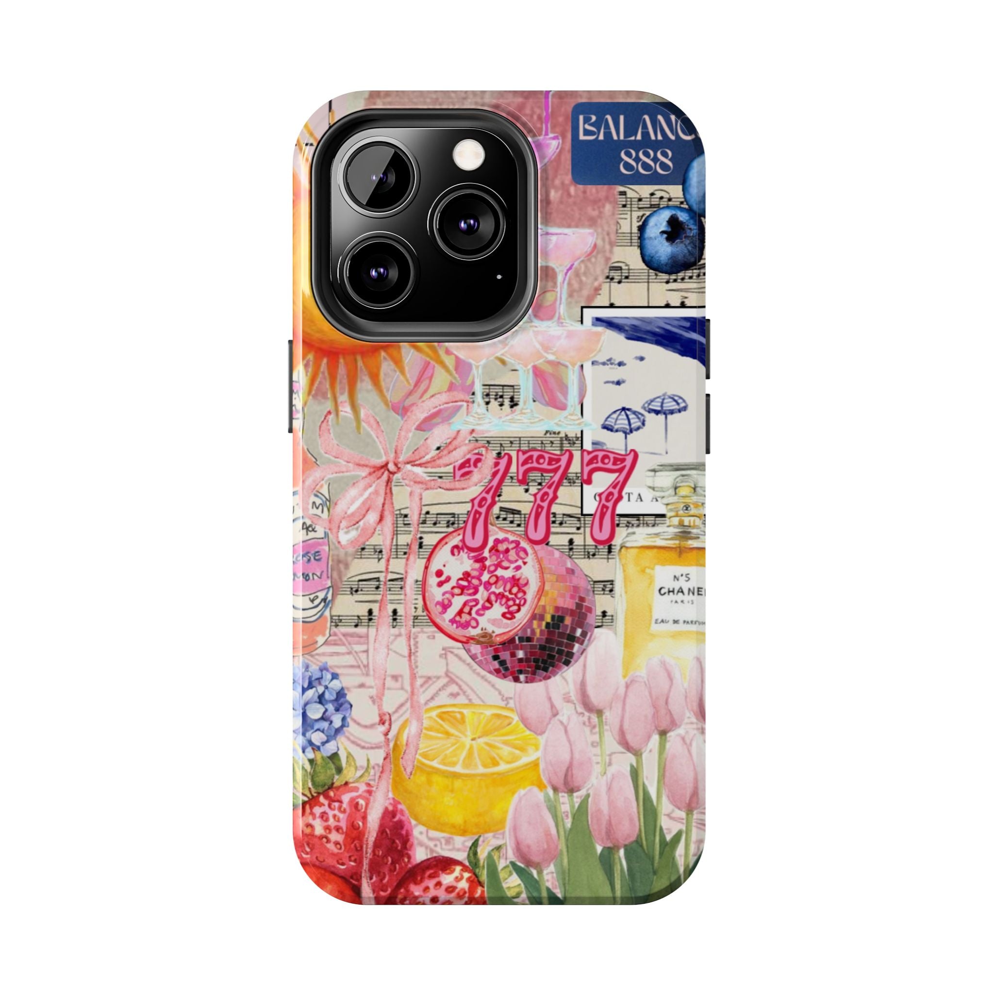 777 Vintage Lemon, Tulips & Pink Motifs