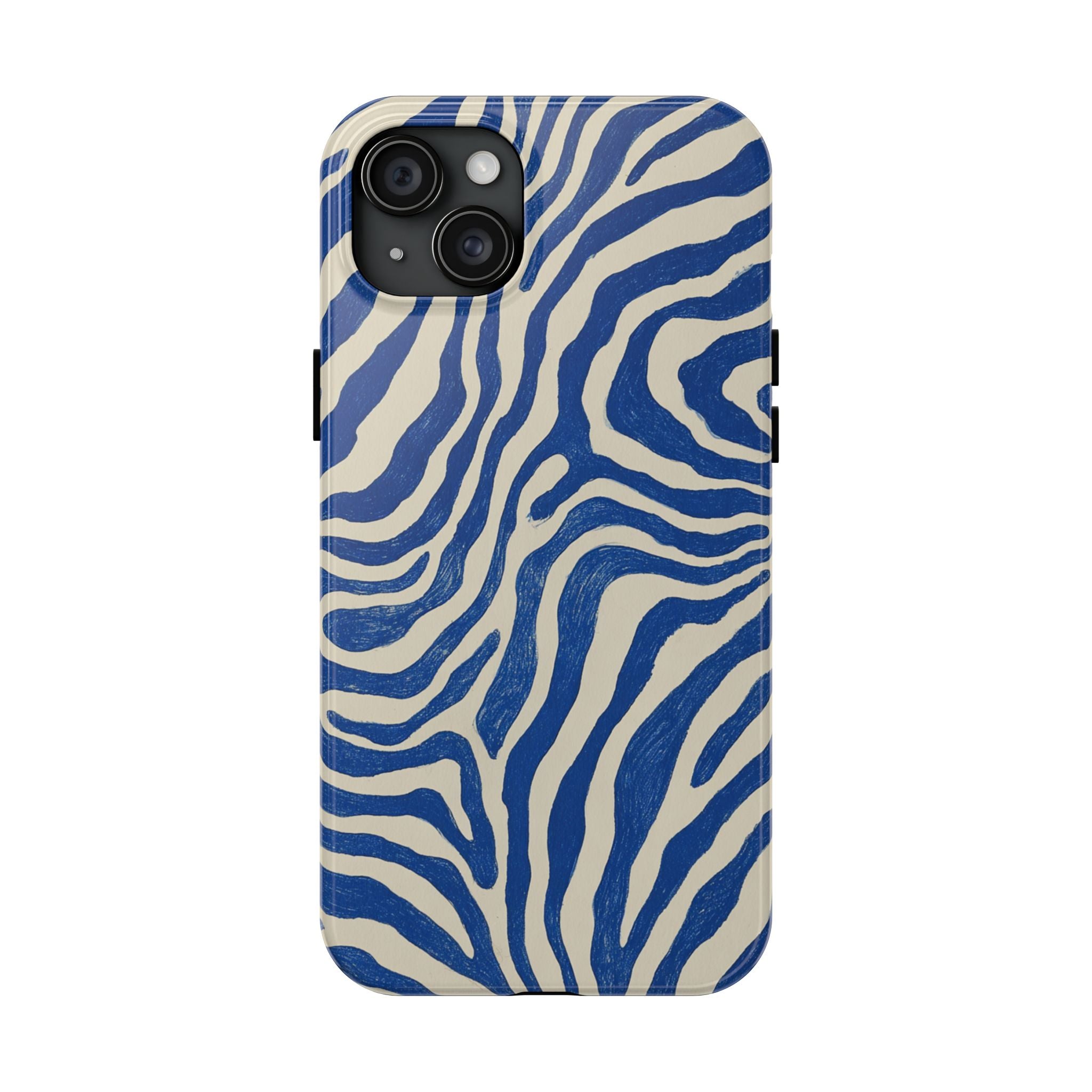 Blue Zebra Print