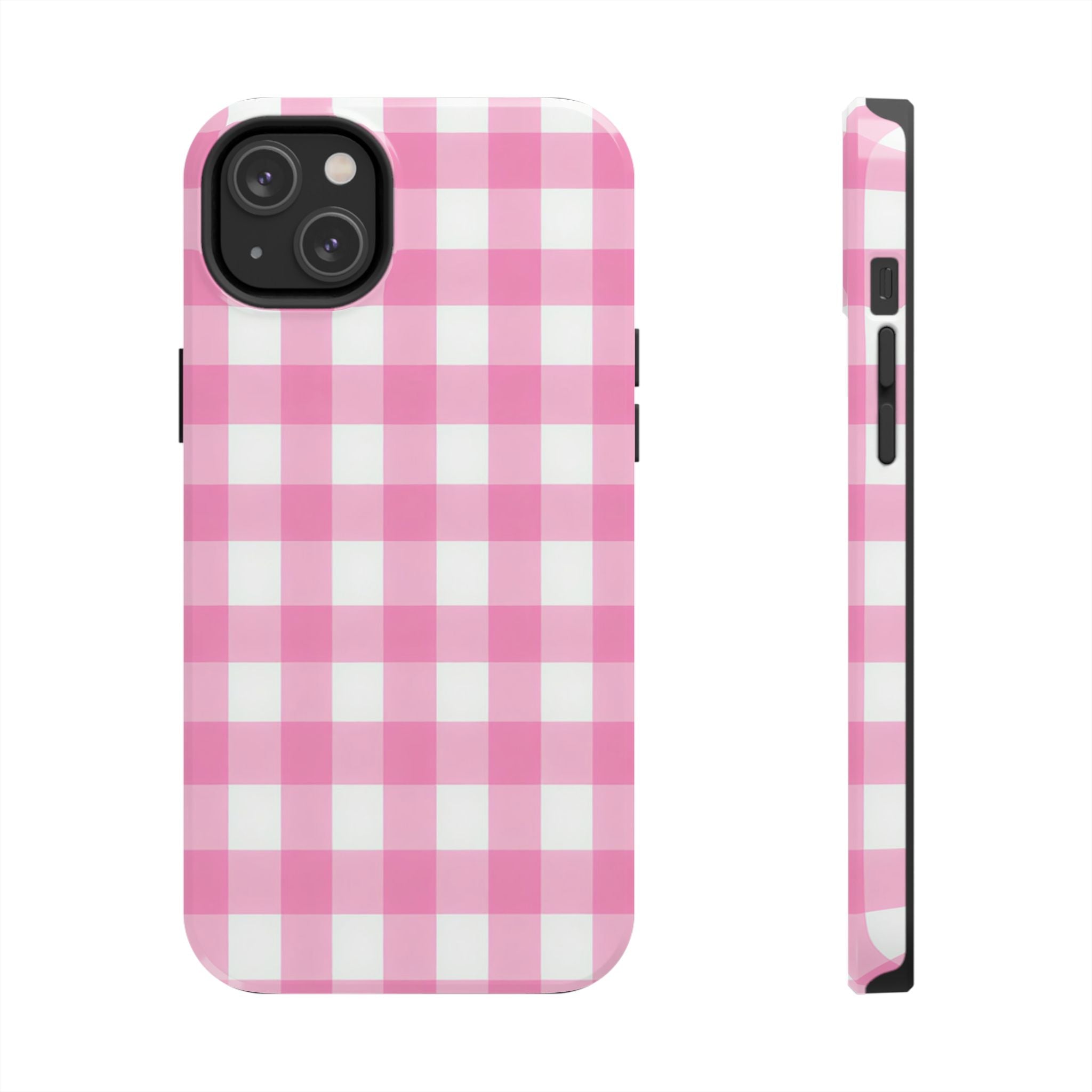 Pink Gingham Checked Pattern