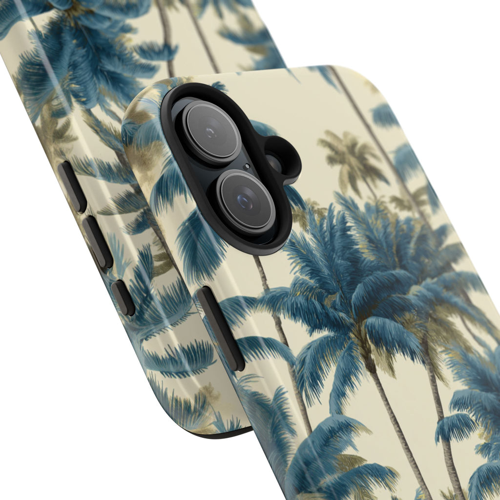 Blue Vintage Tropical Palm