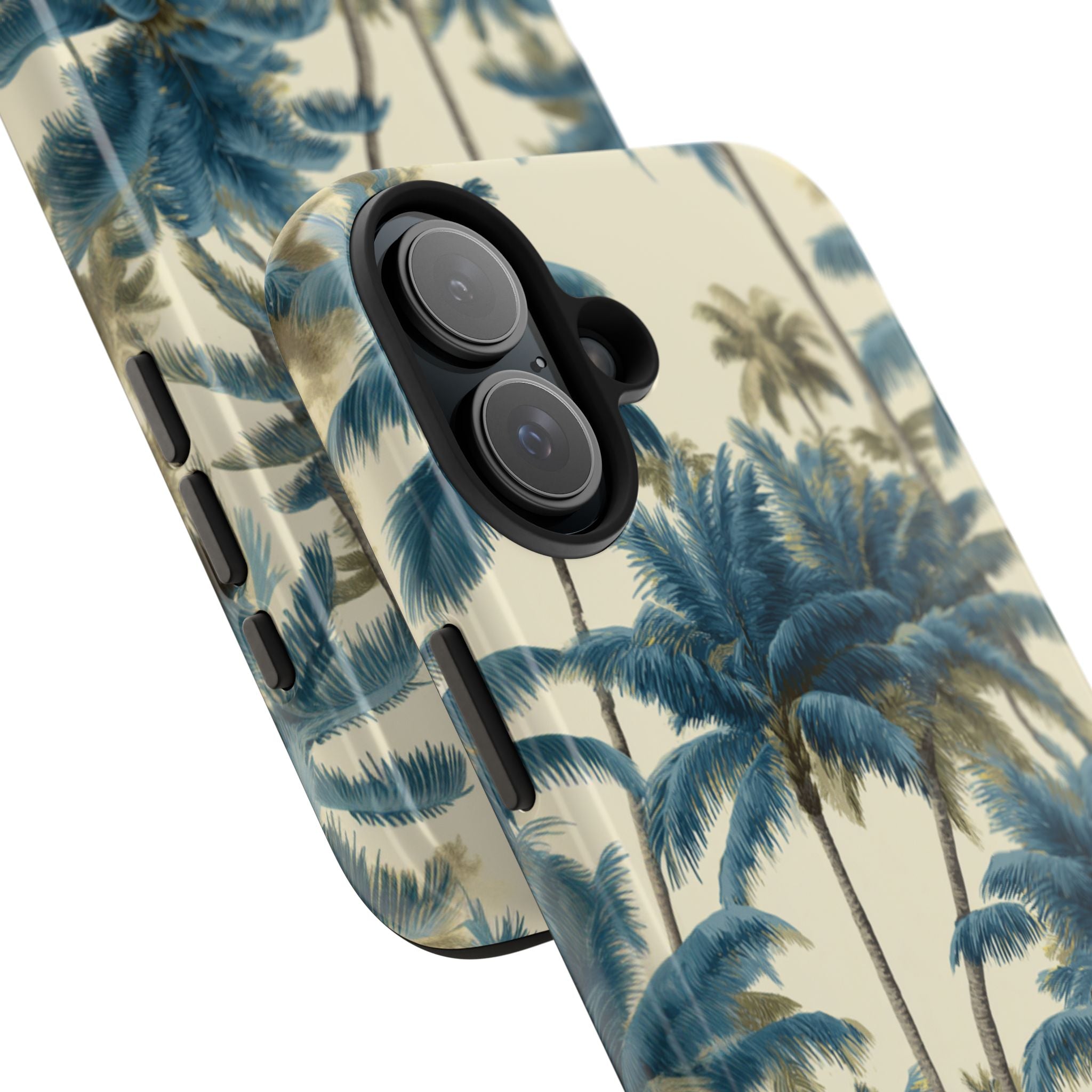 Blue Vintage Tropical Palm