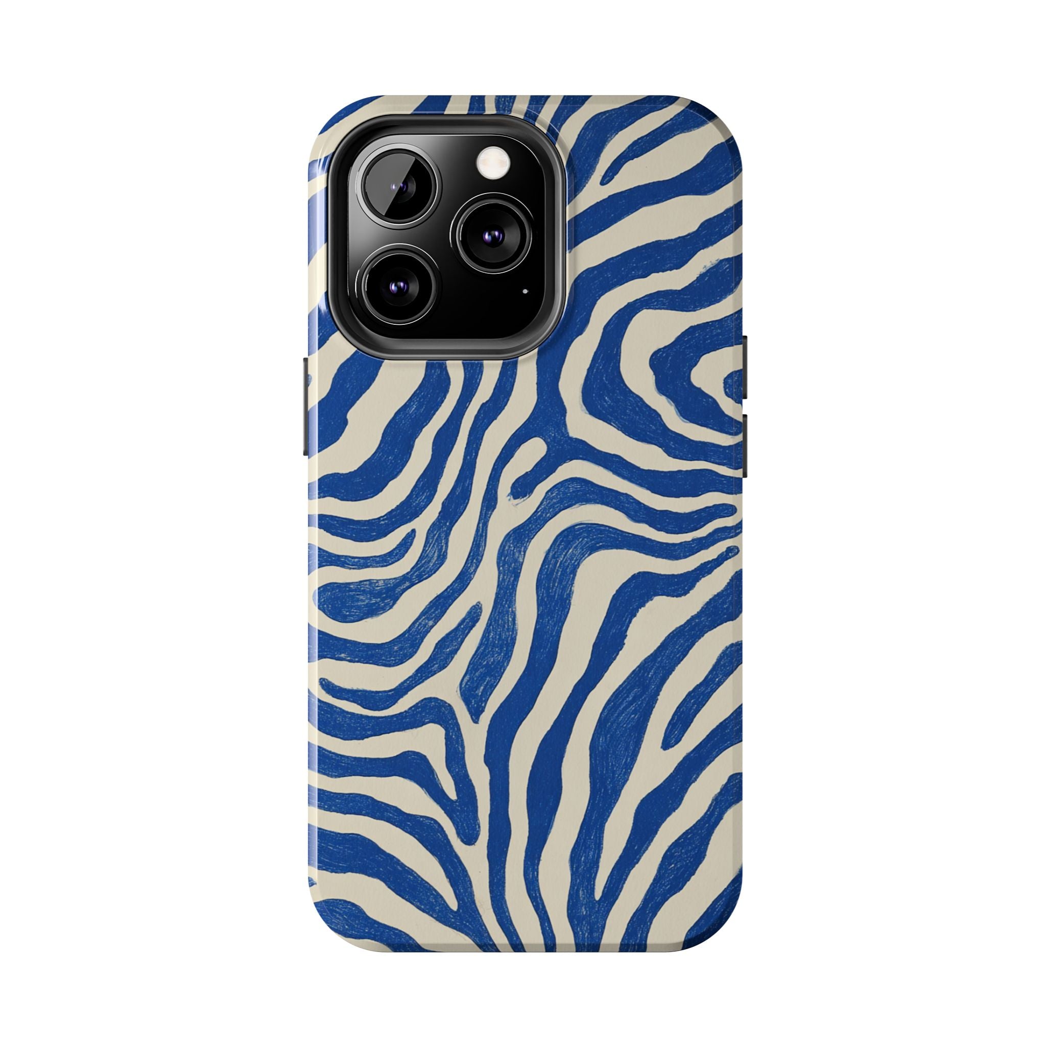 Blue Zebra Print