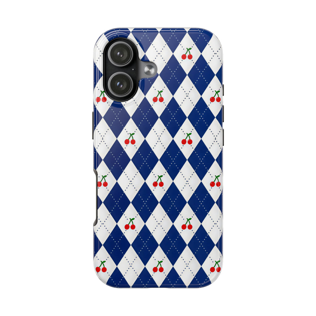Cherry Argyle Blue Diamond