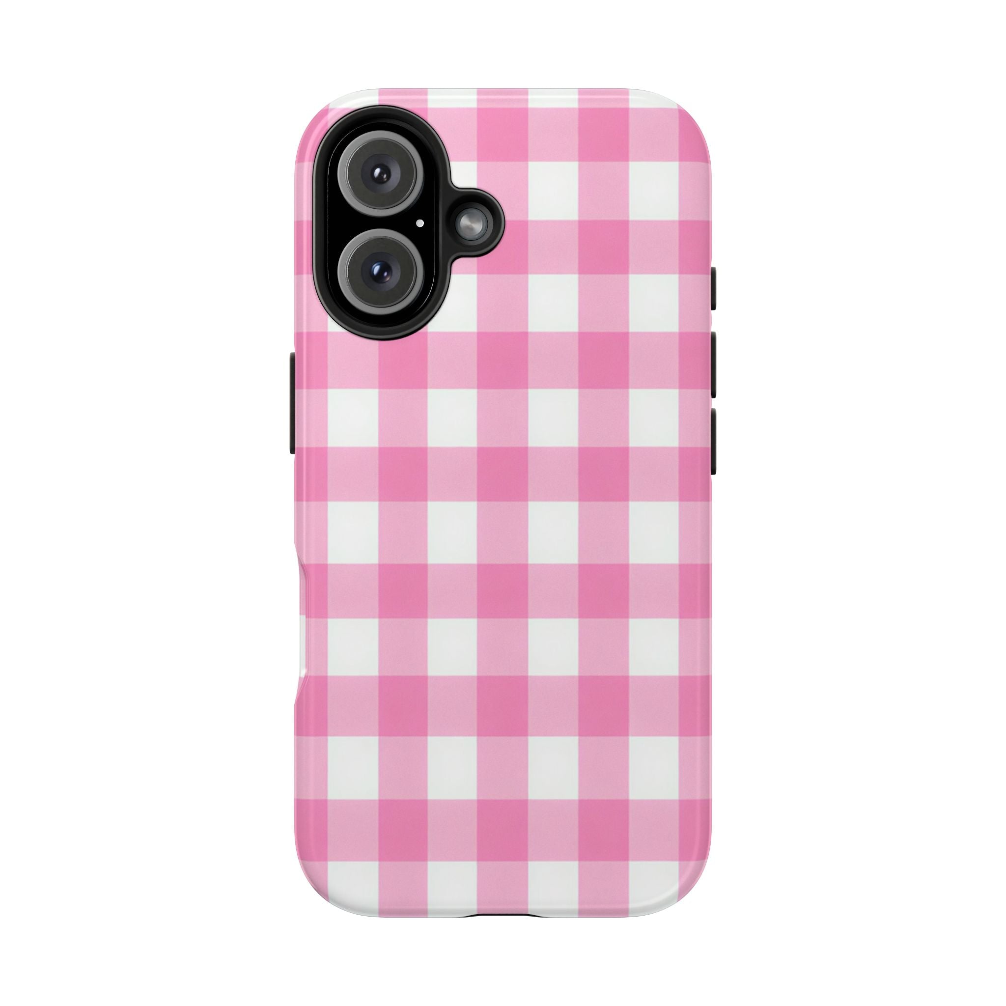 Pink Gingham Checked Pattern