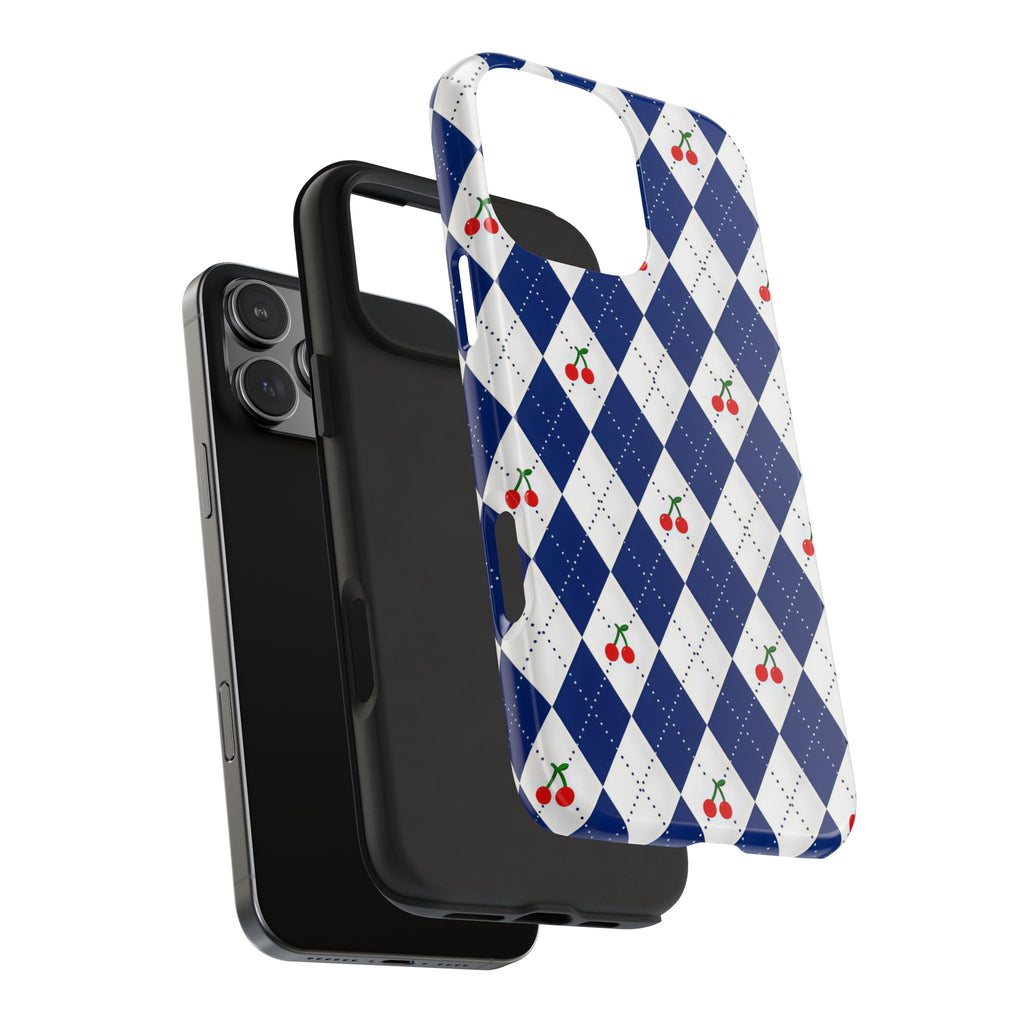 Cherry Argyle Blue Diamond
