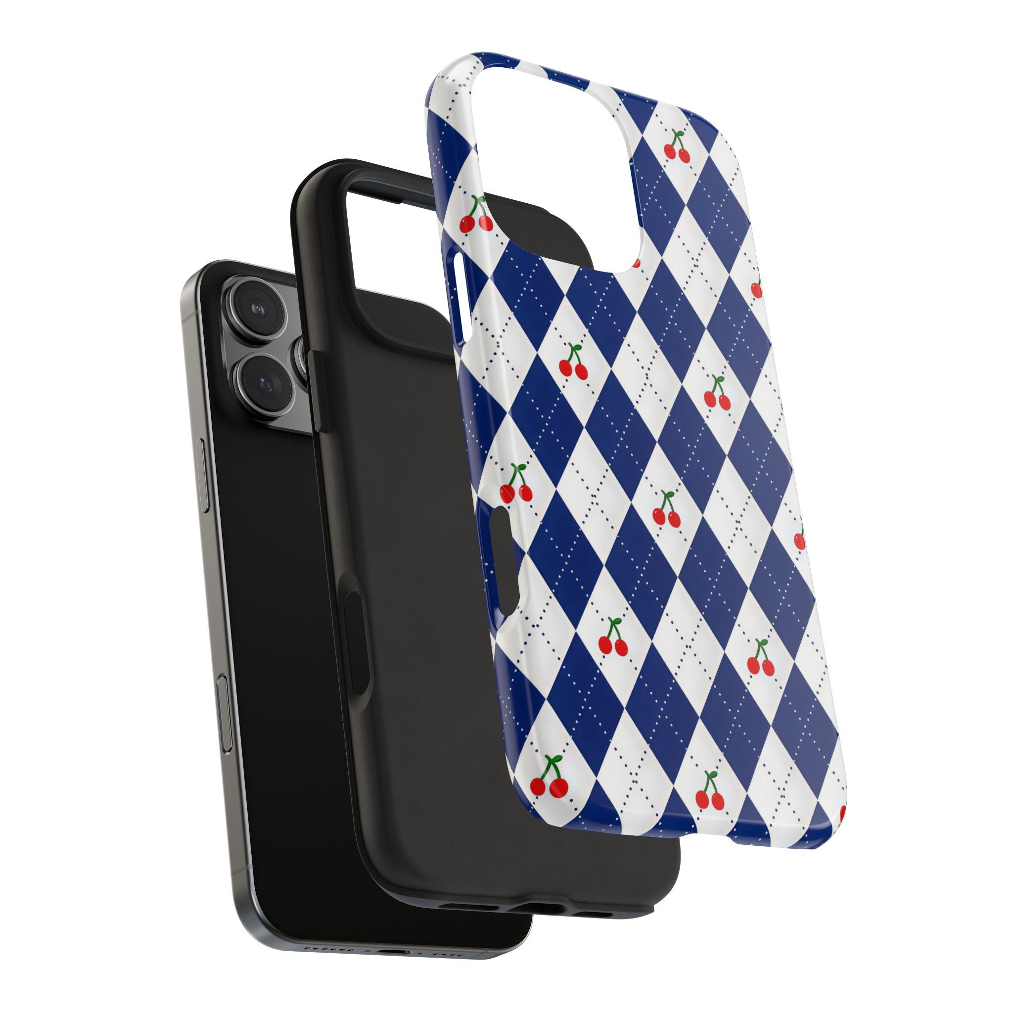 Cherry Argyle Blue Diamond