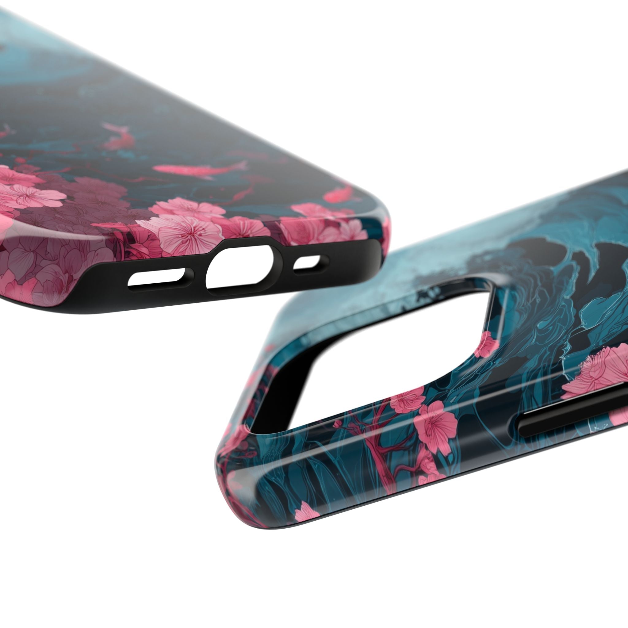 Pink Koi & Ocean Wave