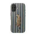 Leopard Vintage Blue Stripe