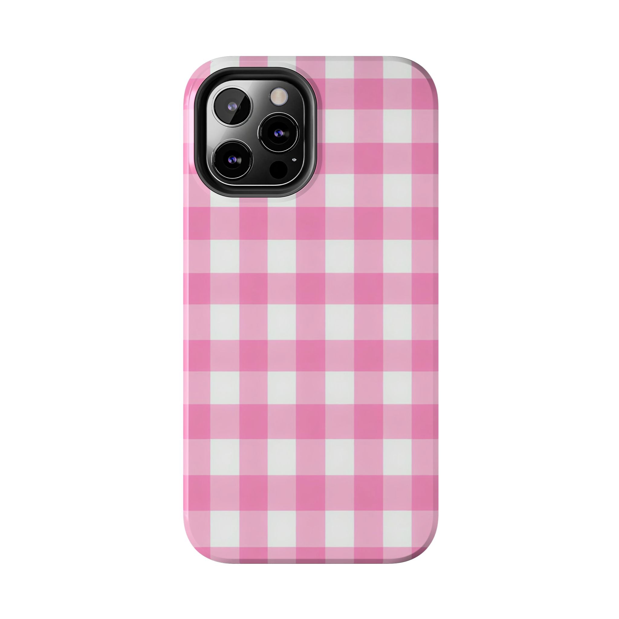 Pink Gingham Checked Pattern