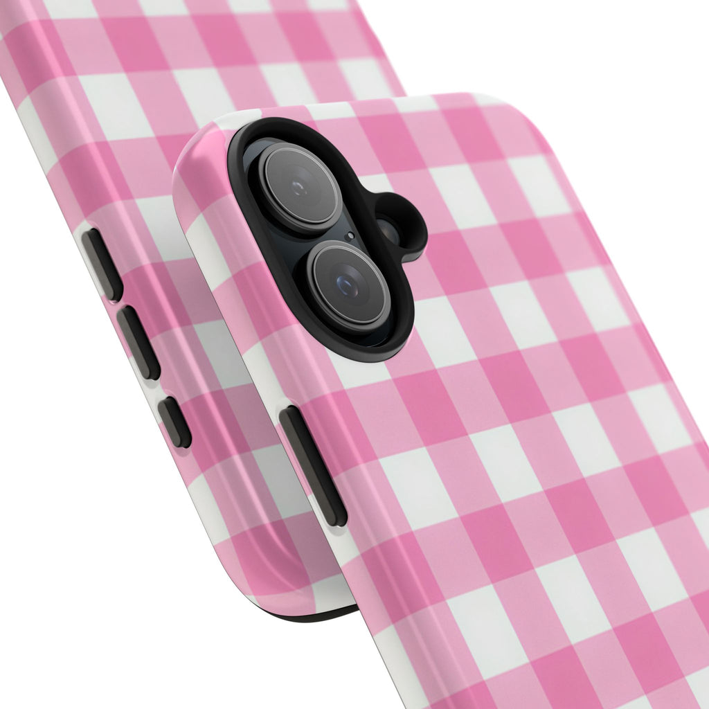 Pink Gingham Checked Pattern
