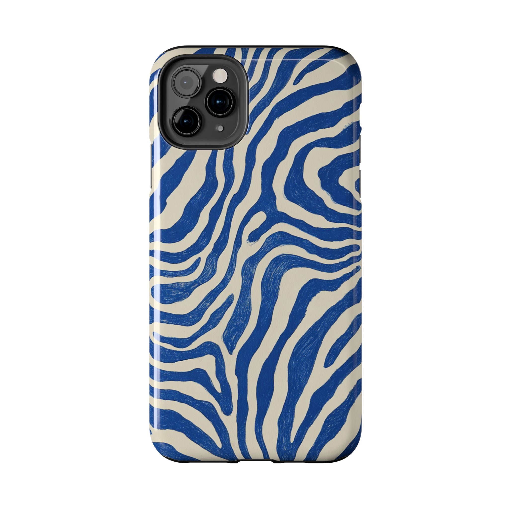 Blue Zebra Print
