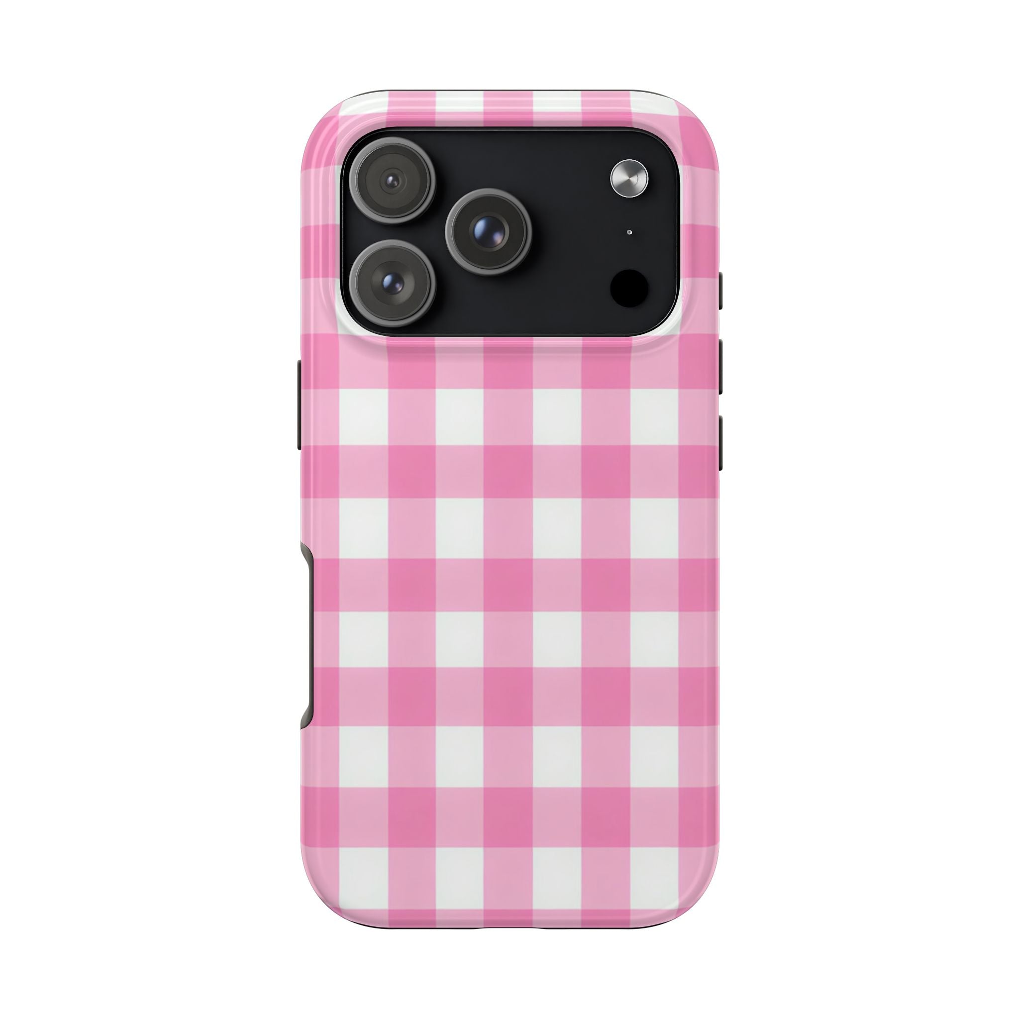 Pink Gingham Checked Pattern