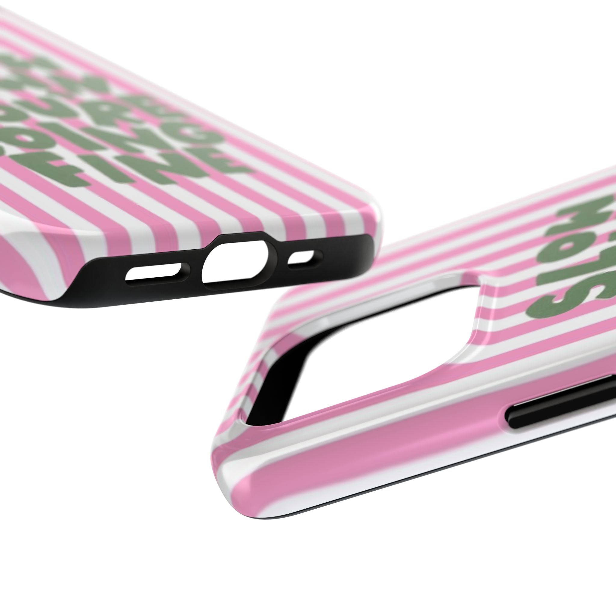 "Slow Down You're Doing Fine" Pink Striped