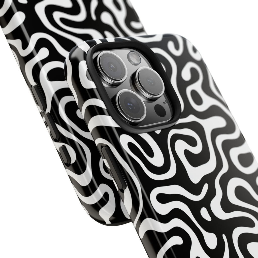 Abstract Black & White Swirl