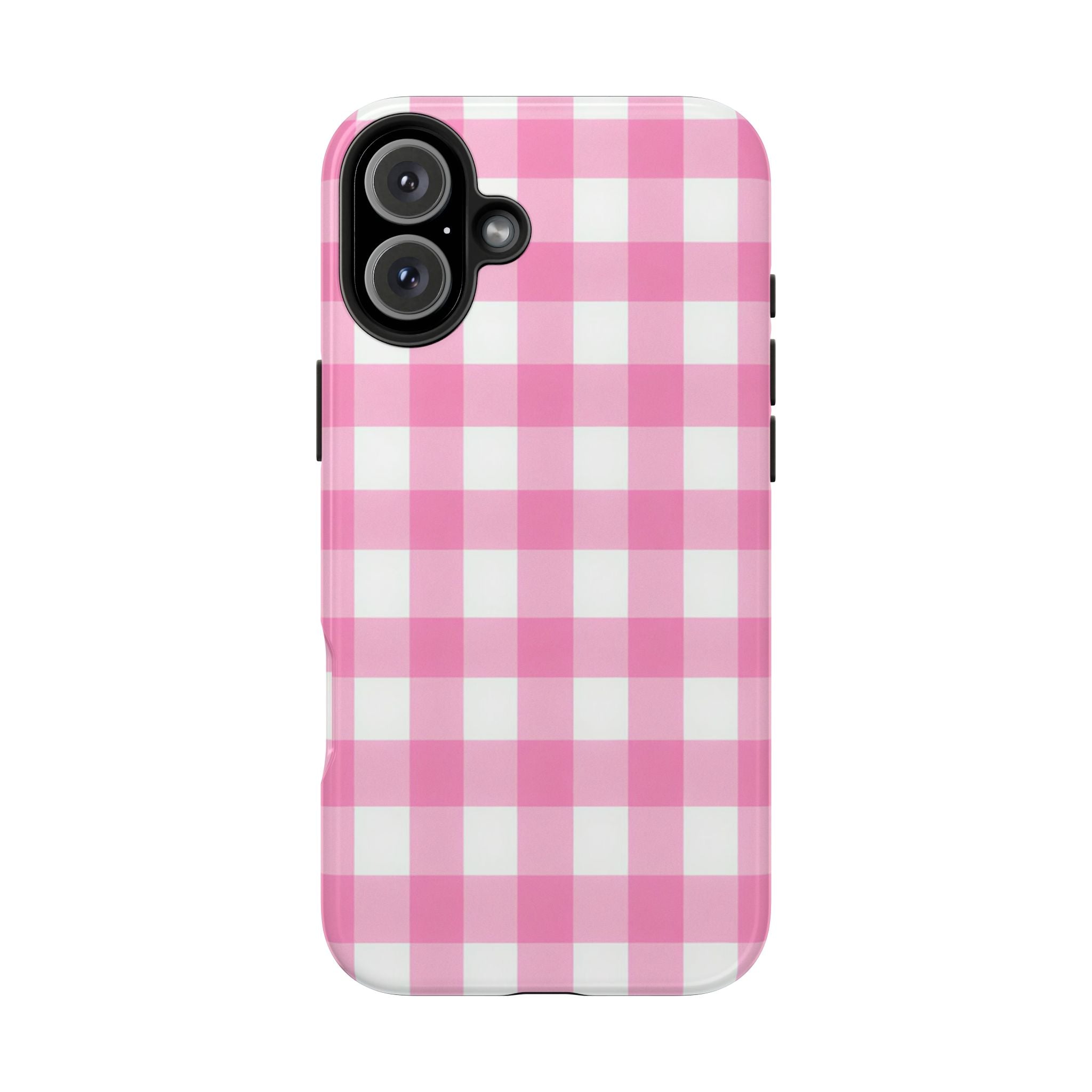 Pink Gingham Checked Pattern