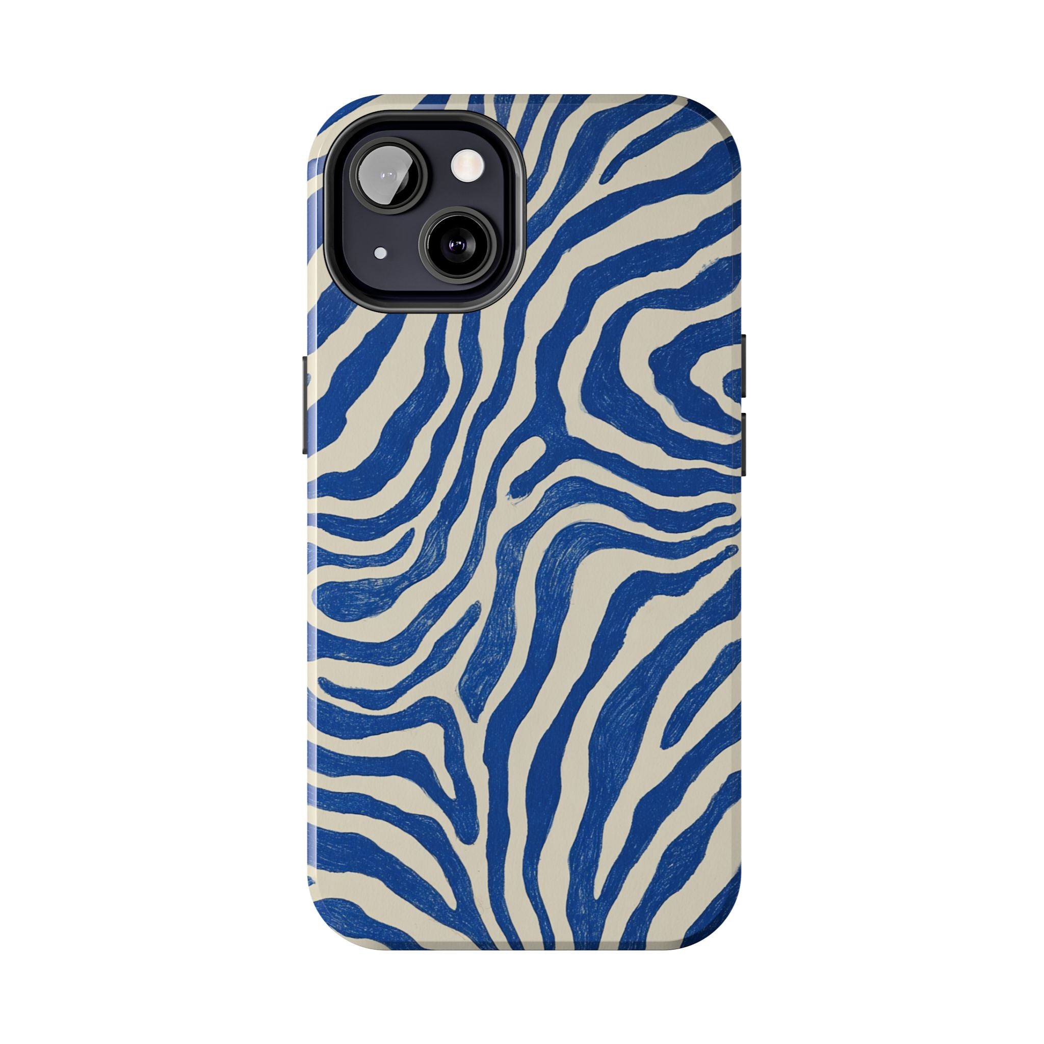 Blue Zebra Print