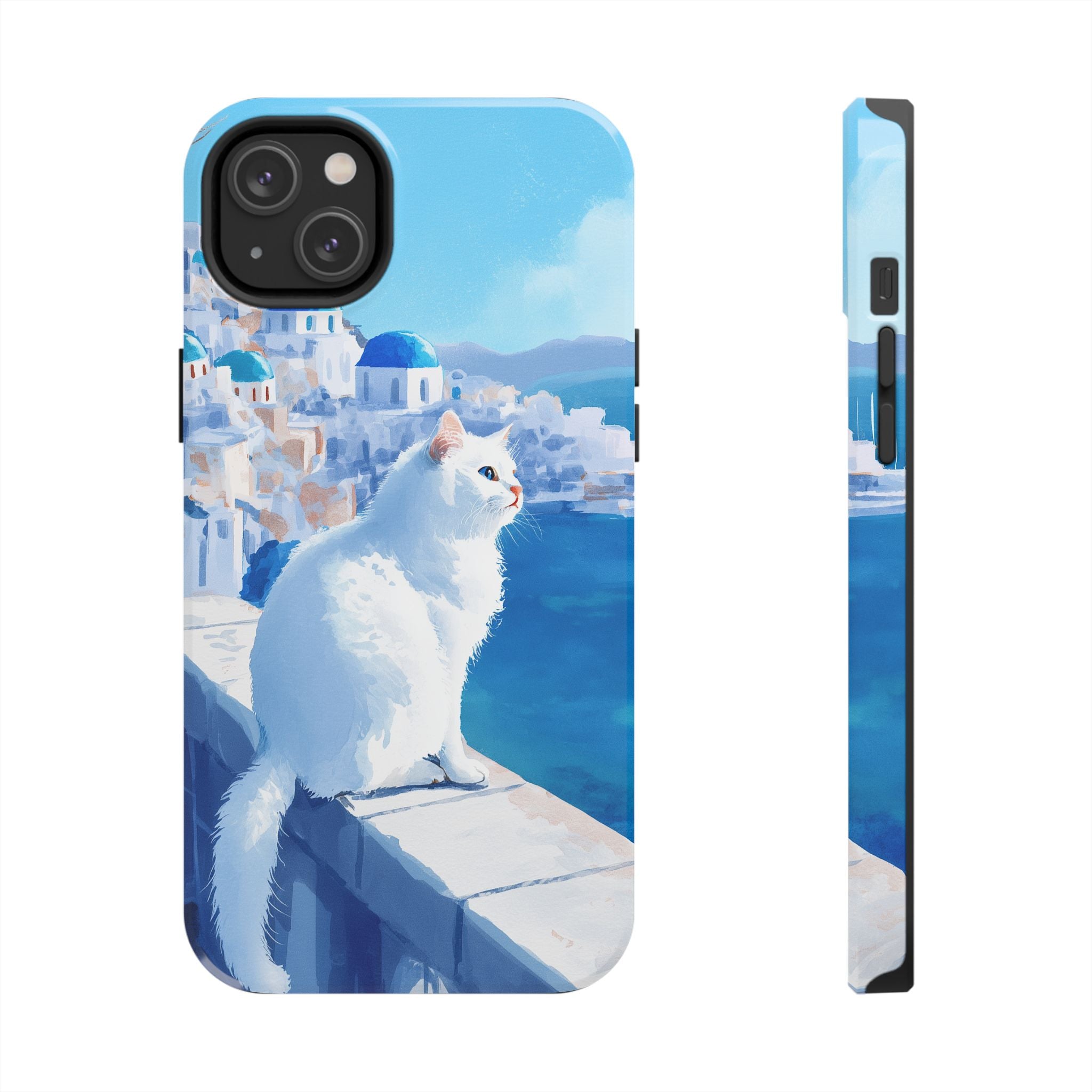 White Cat in Santorini