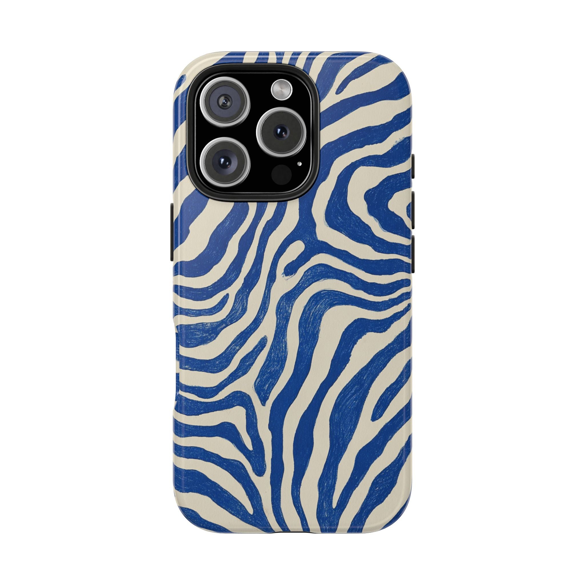 Blue Zebra Print