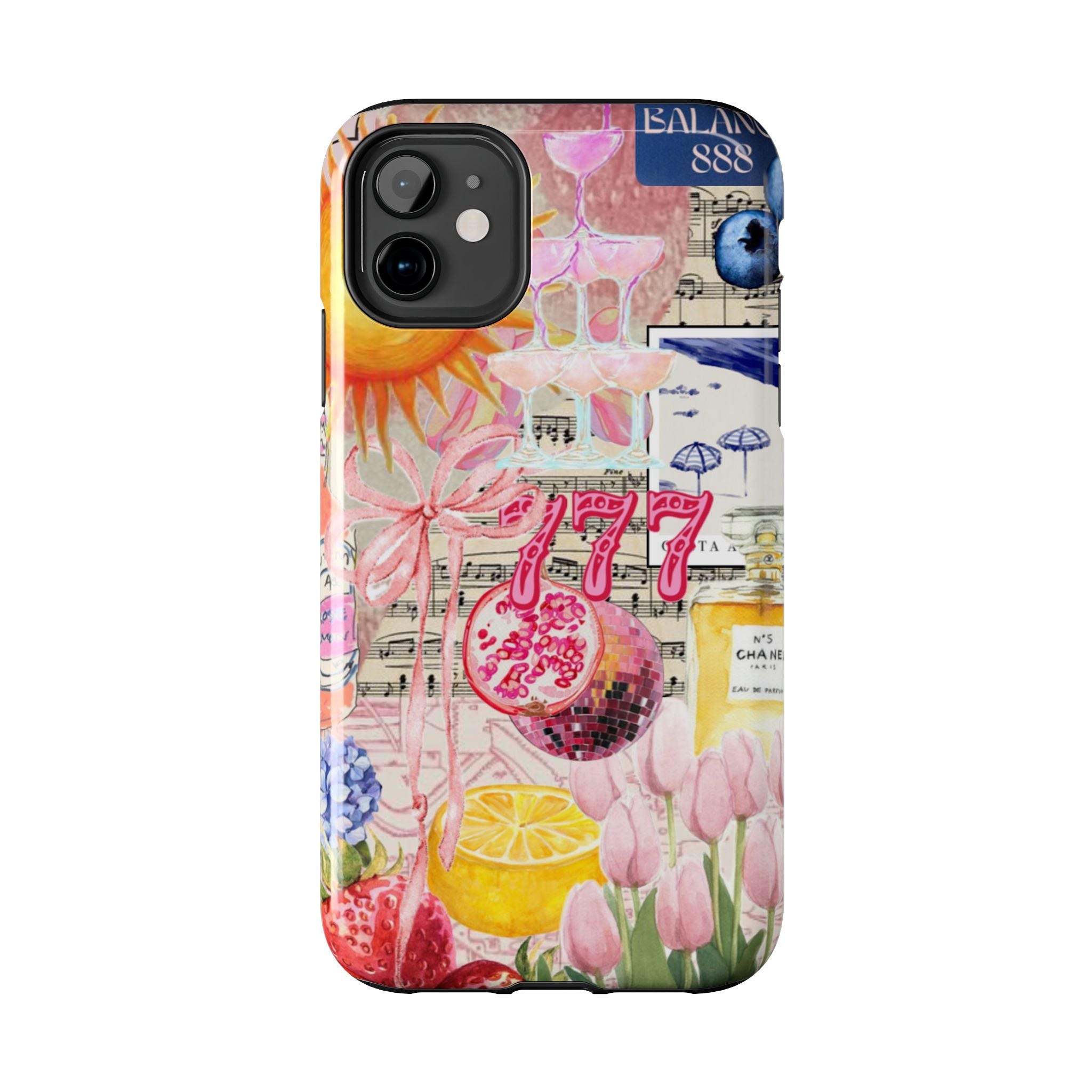 777 Vintage Lemon, Tulips & Pink Motifs