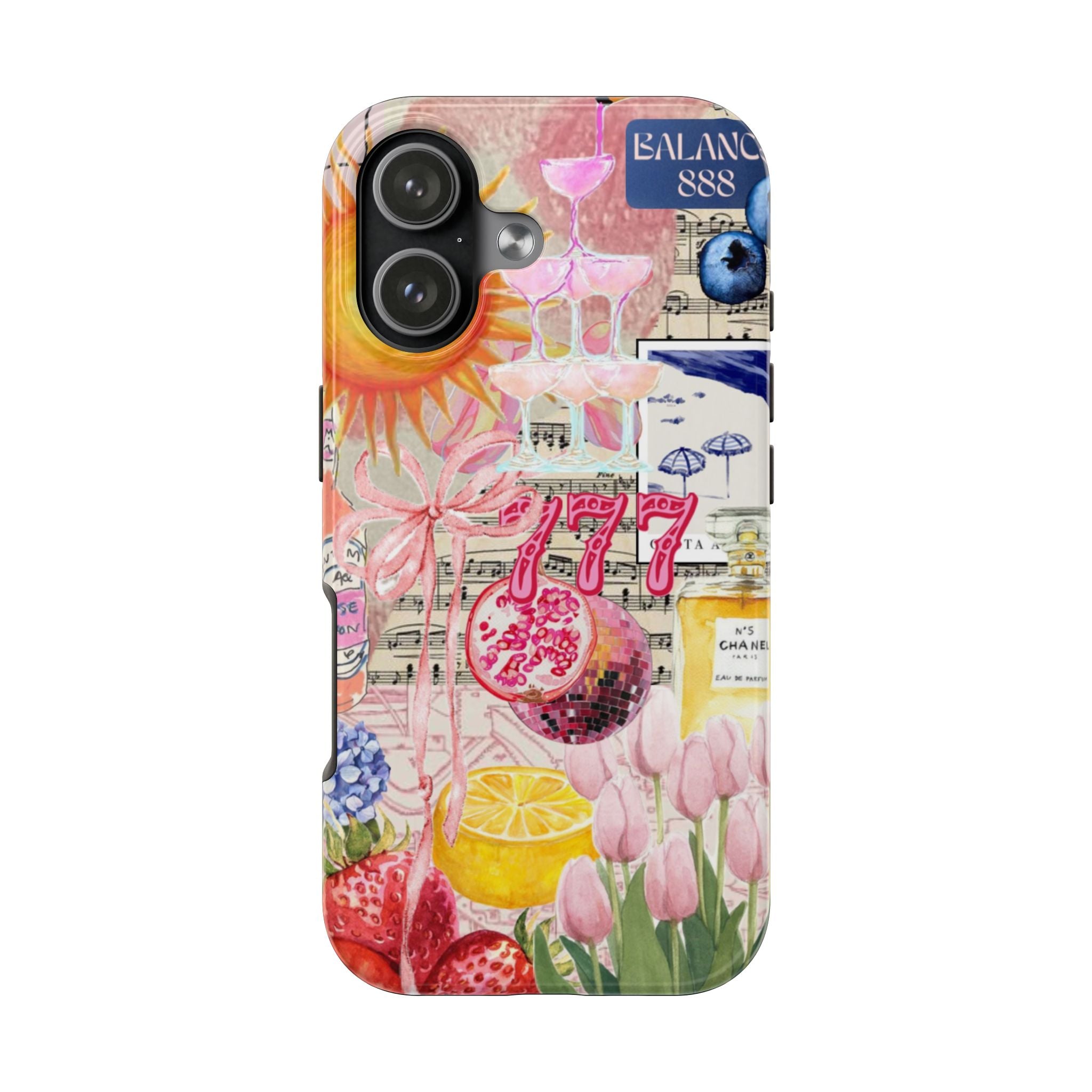 777 Vintage Lemon, Tulips & Pink Motifs