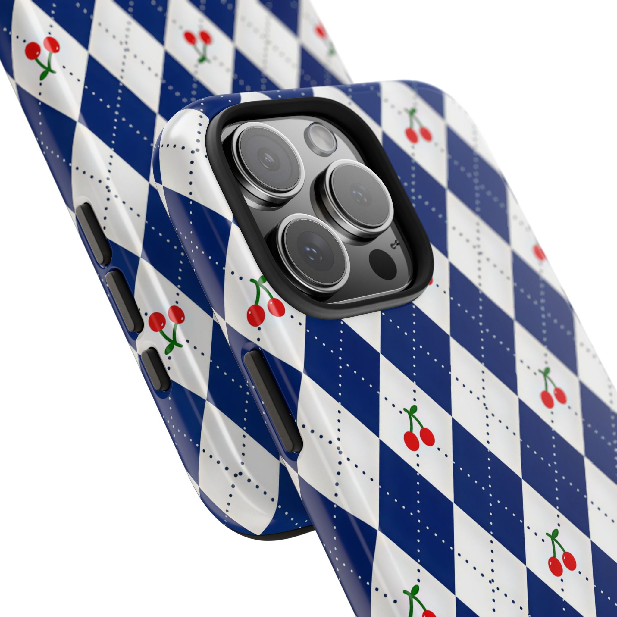 Cherry Argyle Blue Diamond