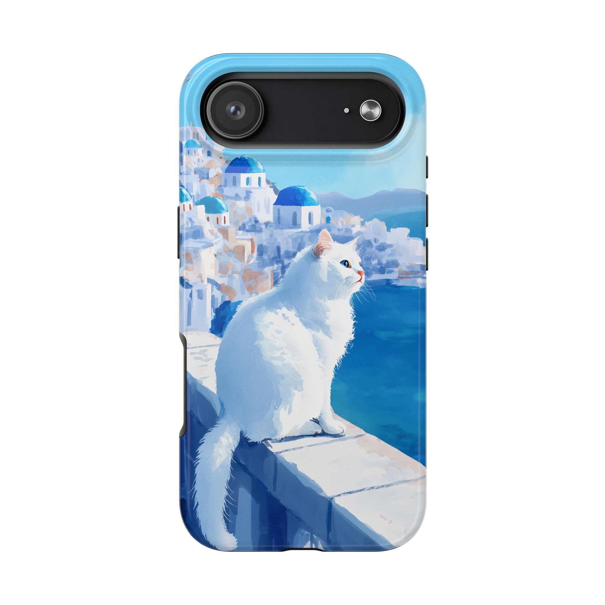 White Cat in Santorini