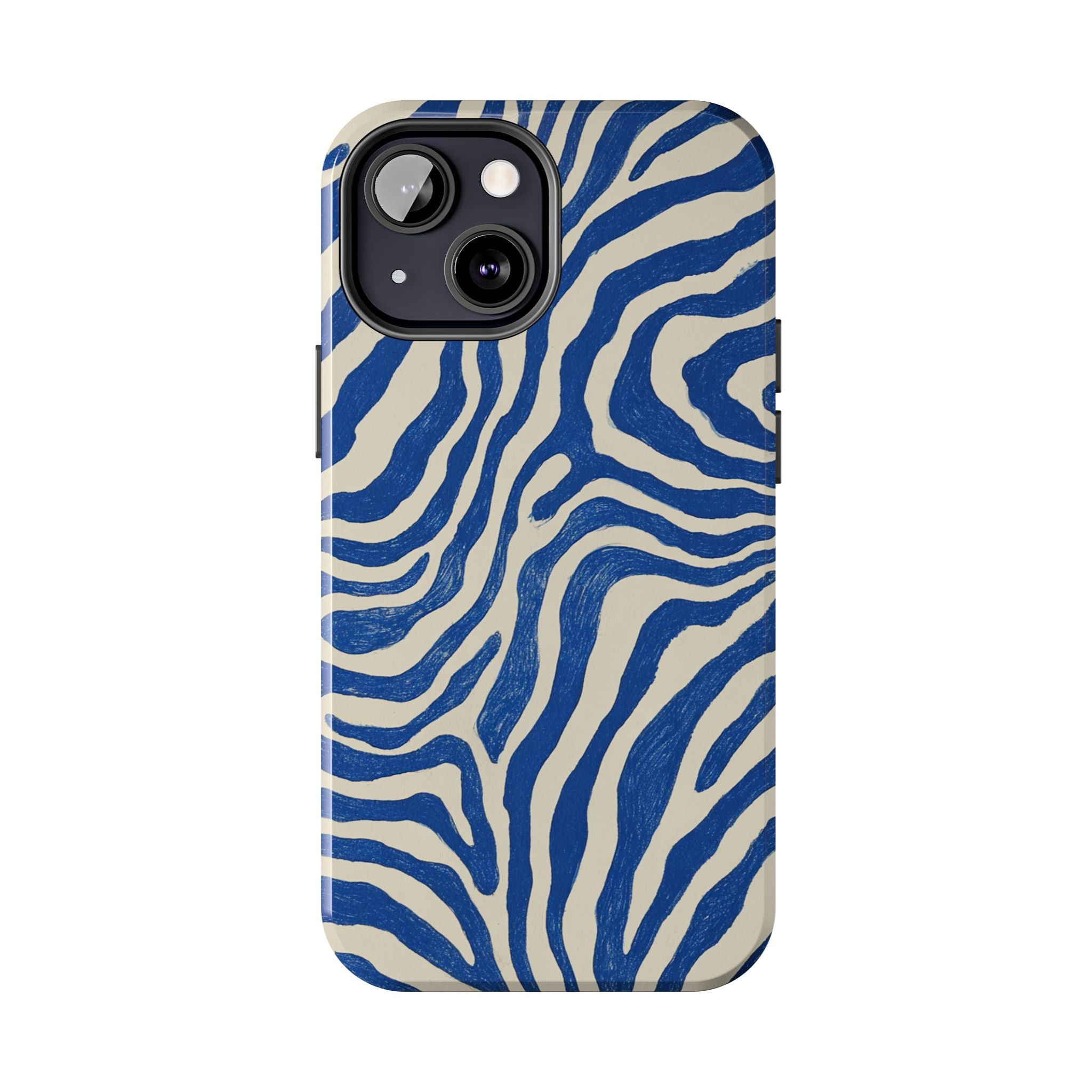 Blue Zebra Print