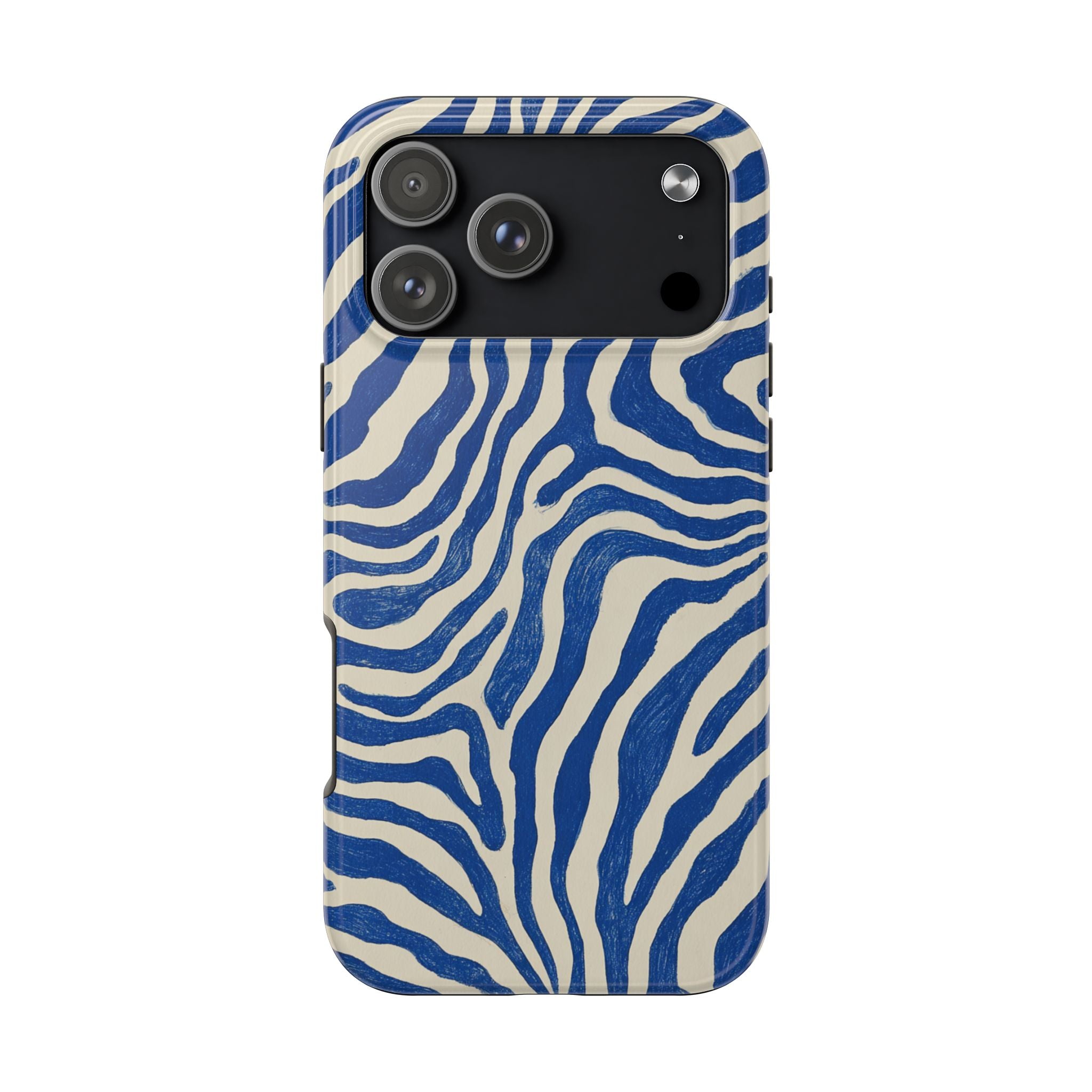 Blue Zebra Print