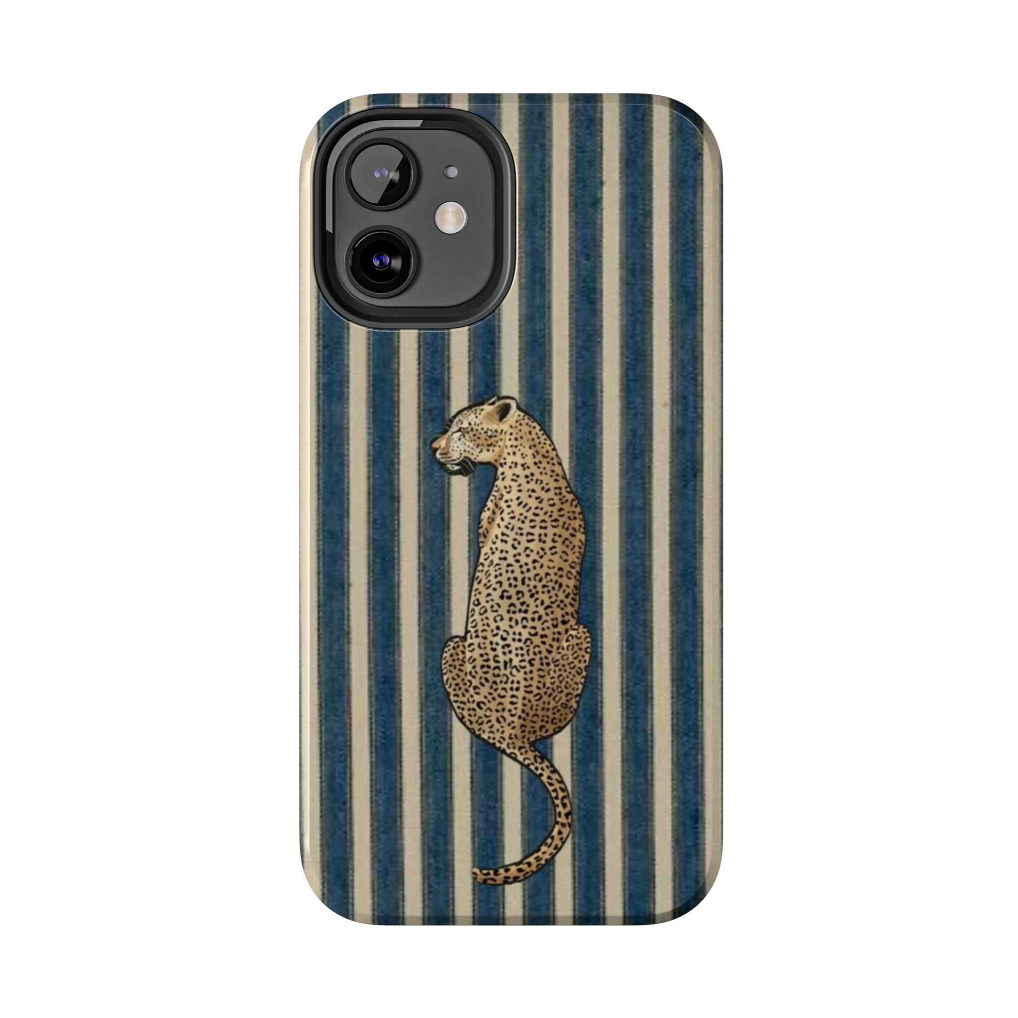 Leopard Vintage Blue Stripe