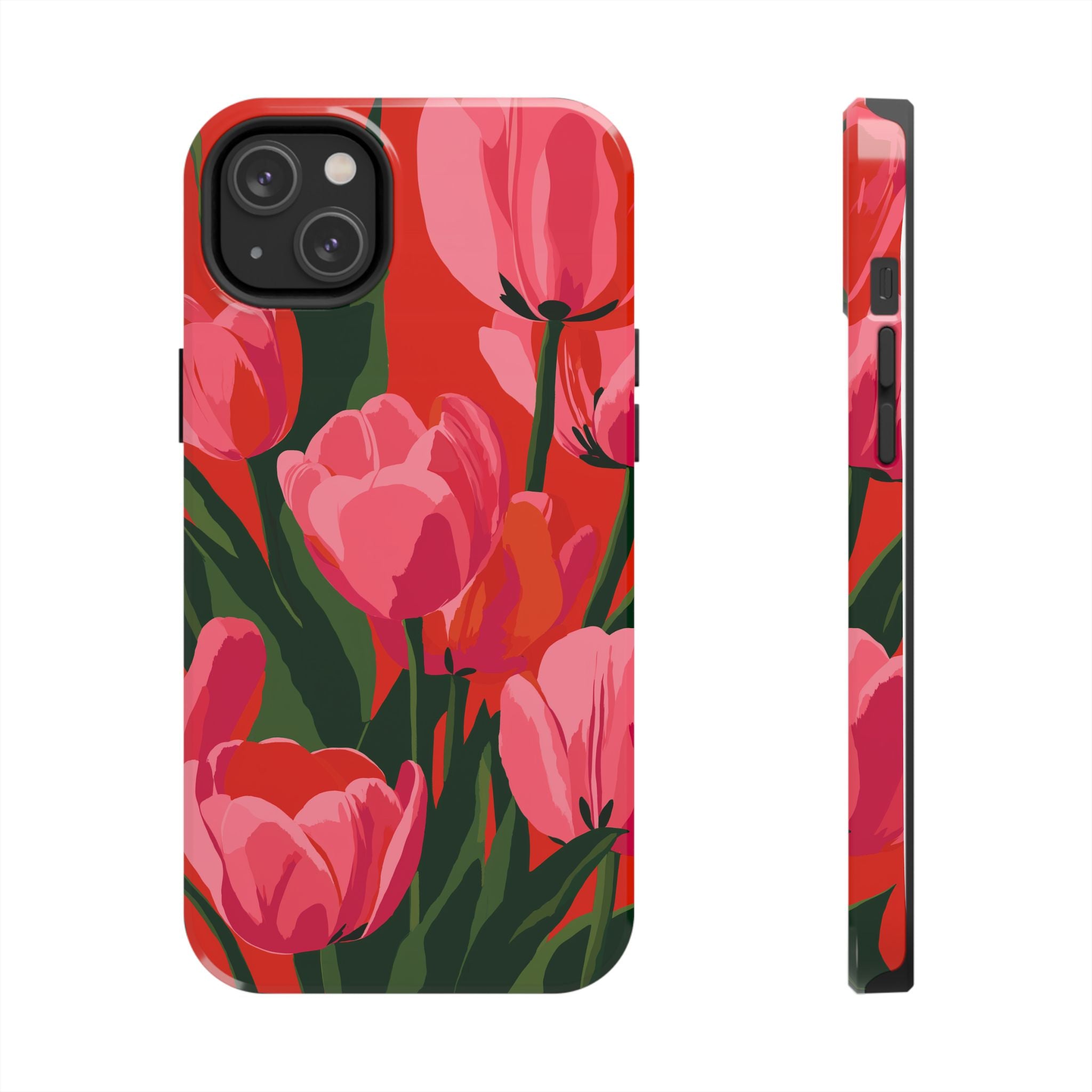 Tulip Bloom Red & Pink Floral