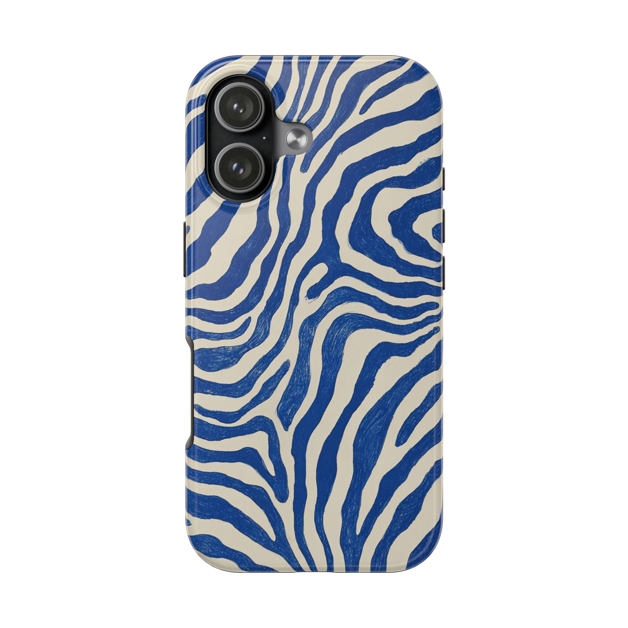 Blue Zebra Print