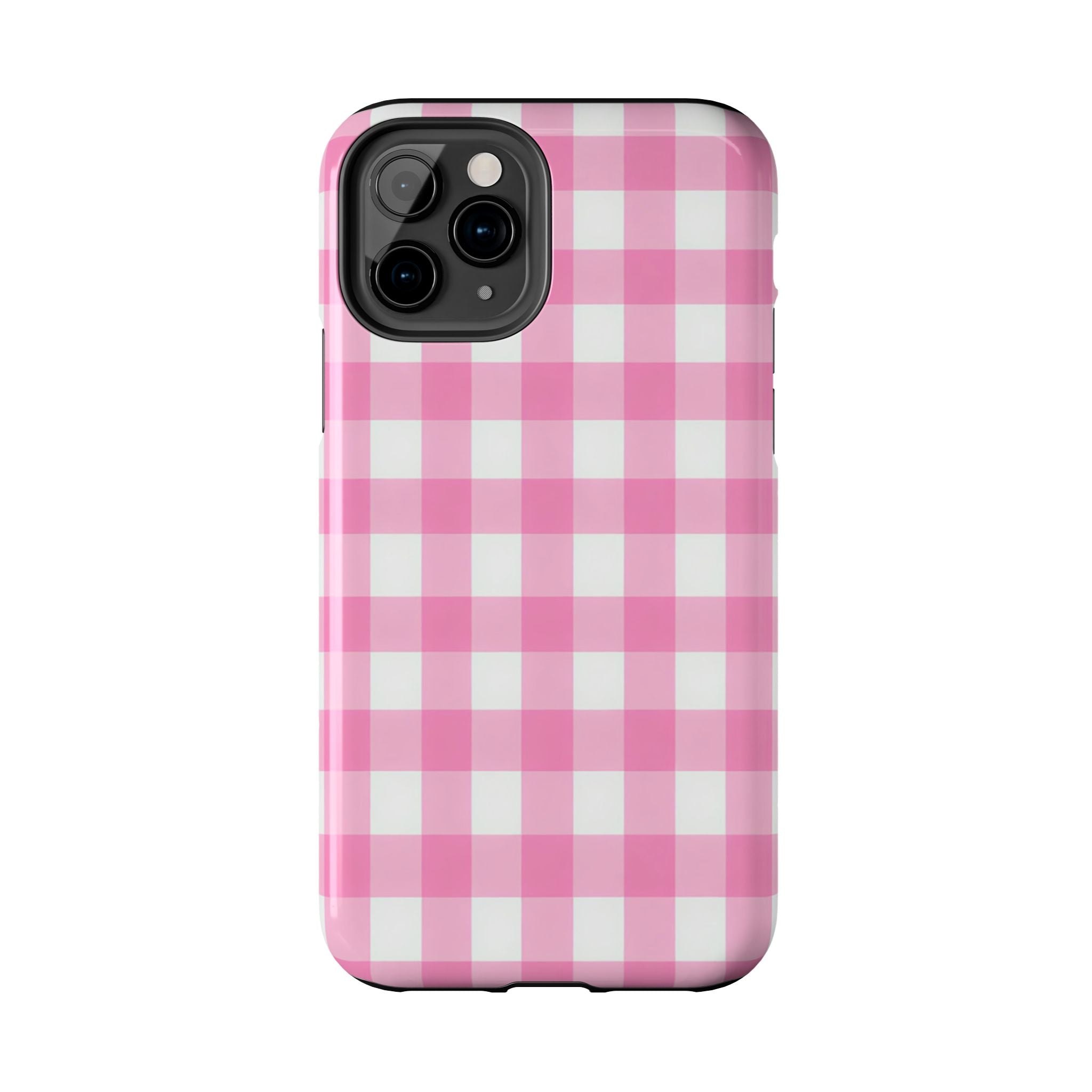Pink Gingham Checked Pattern