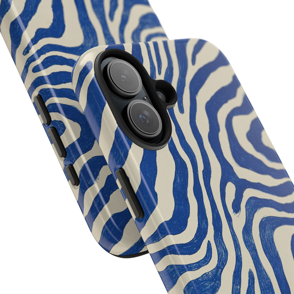 Blue Zebra Print