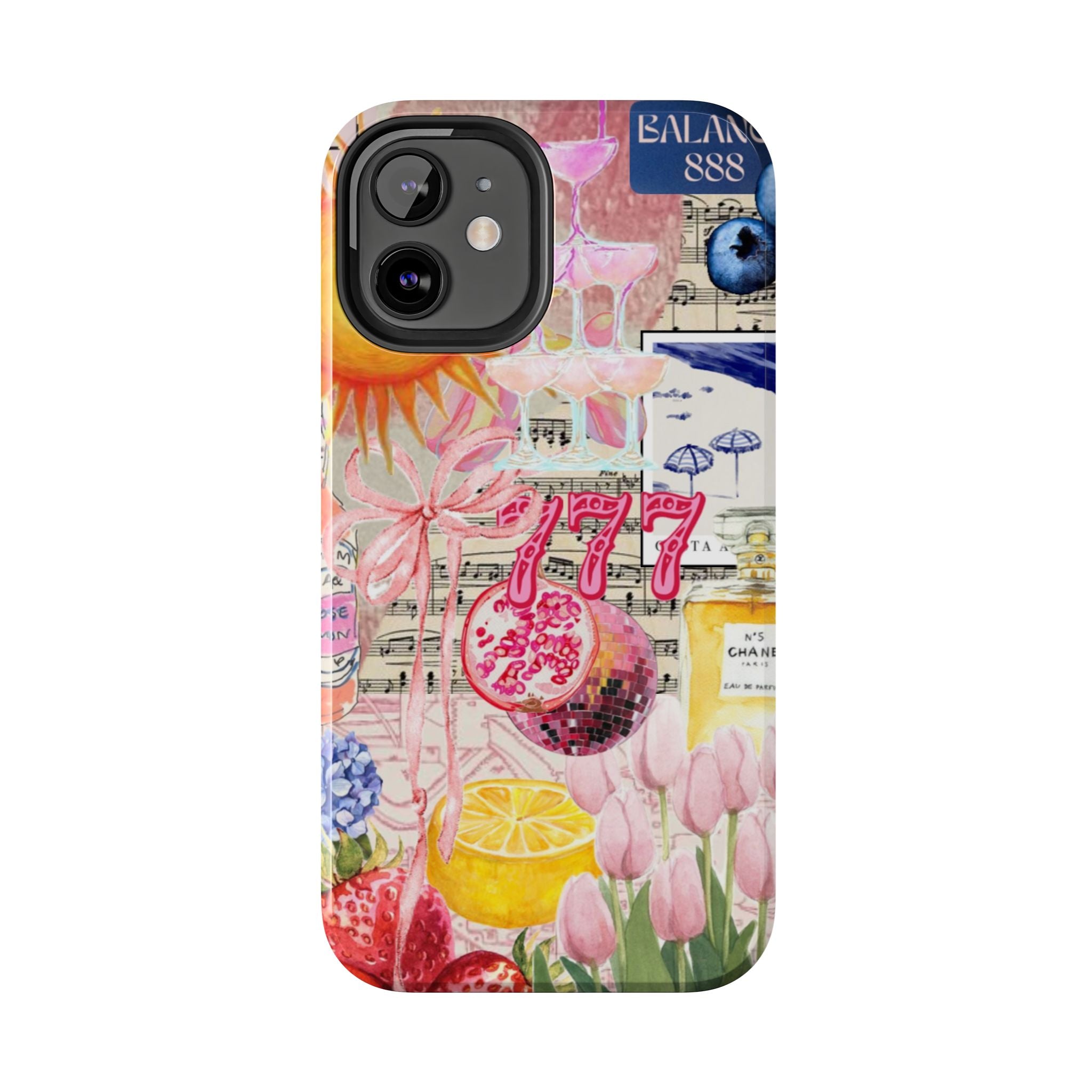 777 Vintage Lemon, Tulips & Pink Motifs
