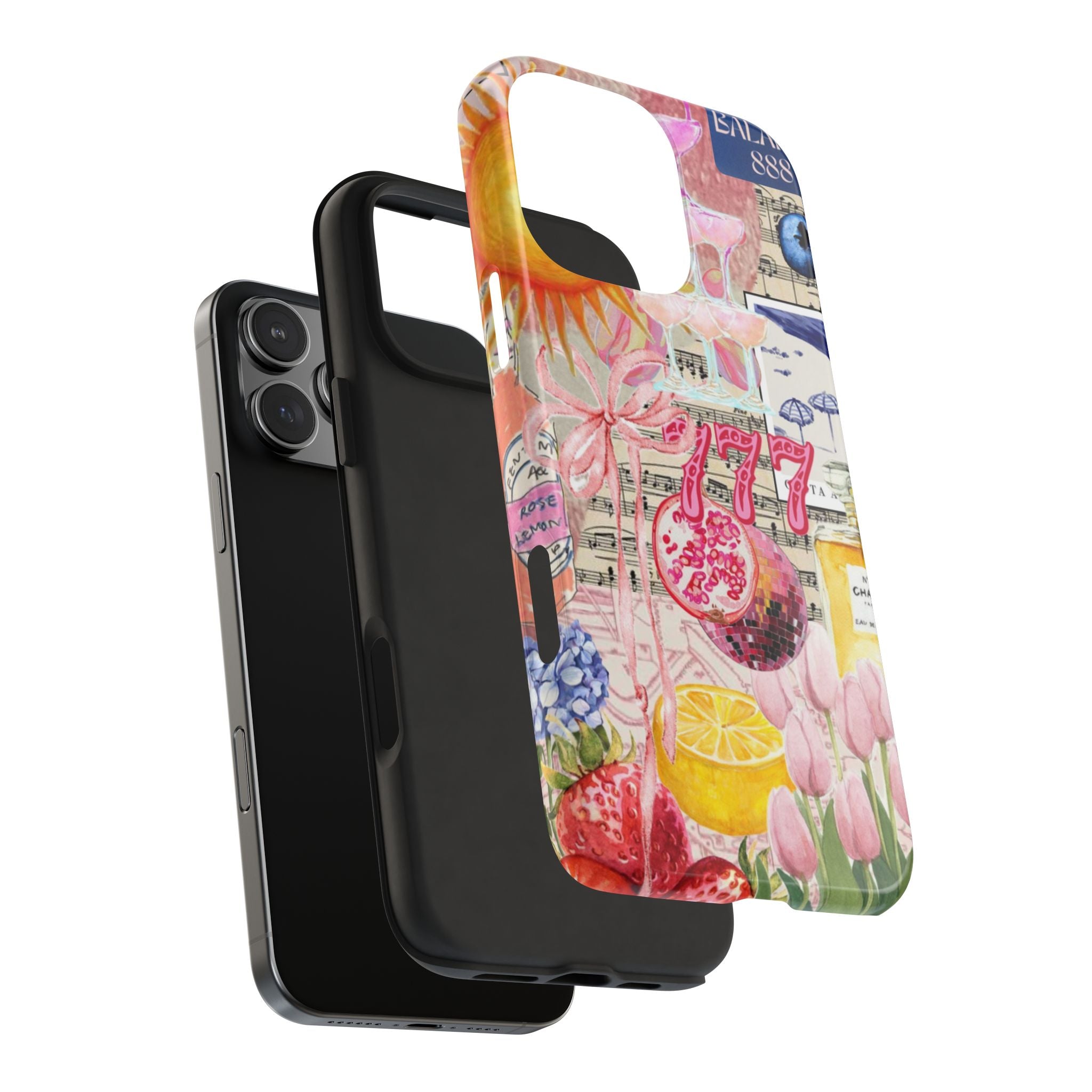 777 Vintage Lemon, Tulips & Pink Motifs
