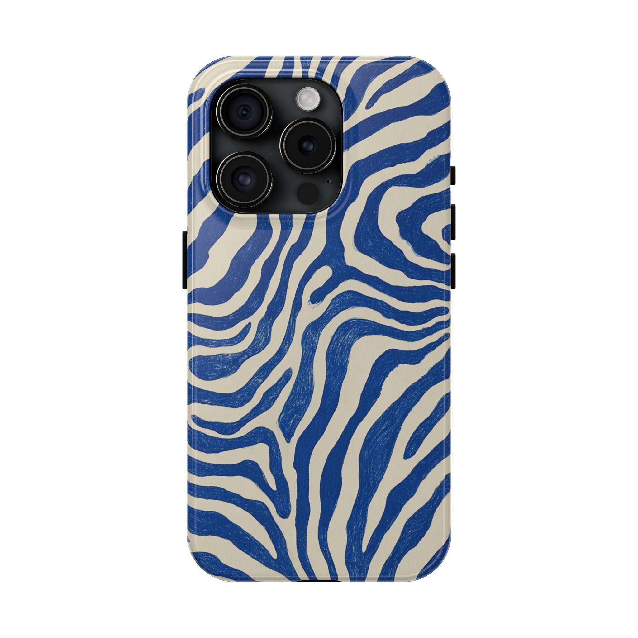 Blue Zebra Print