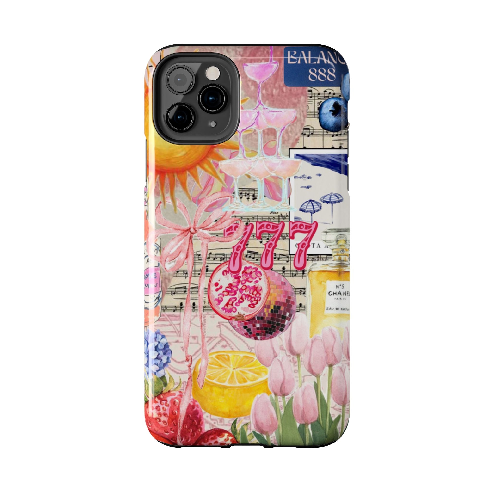 777 Vintage Lemon, Tulips & Pink Motifs