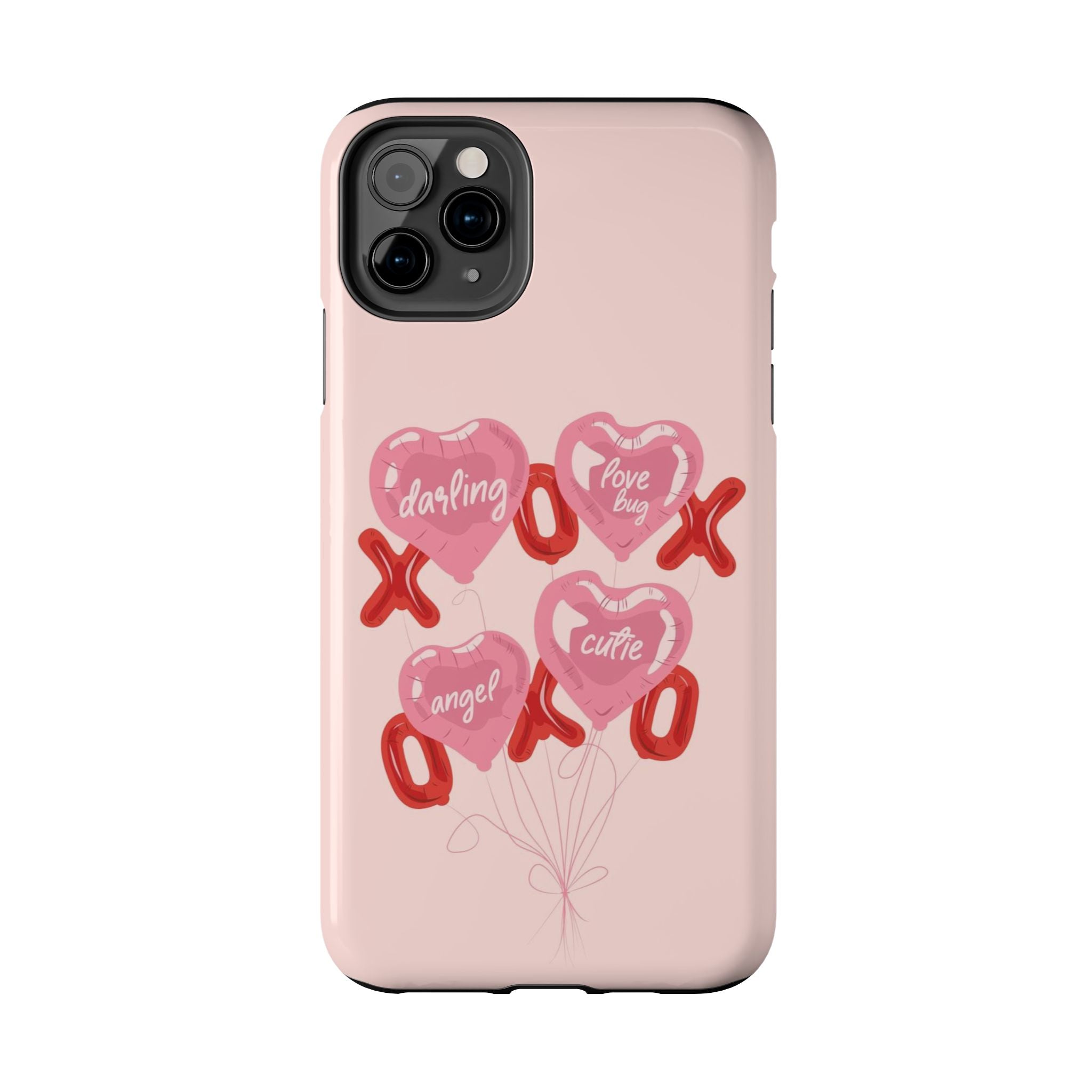 Pink Heart Balloon "darling, love bug, angel, cutie"