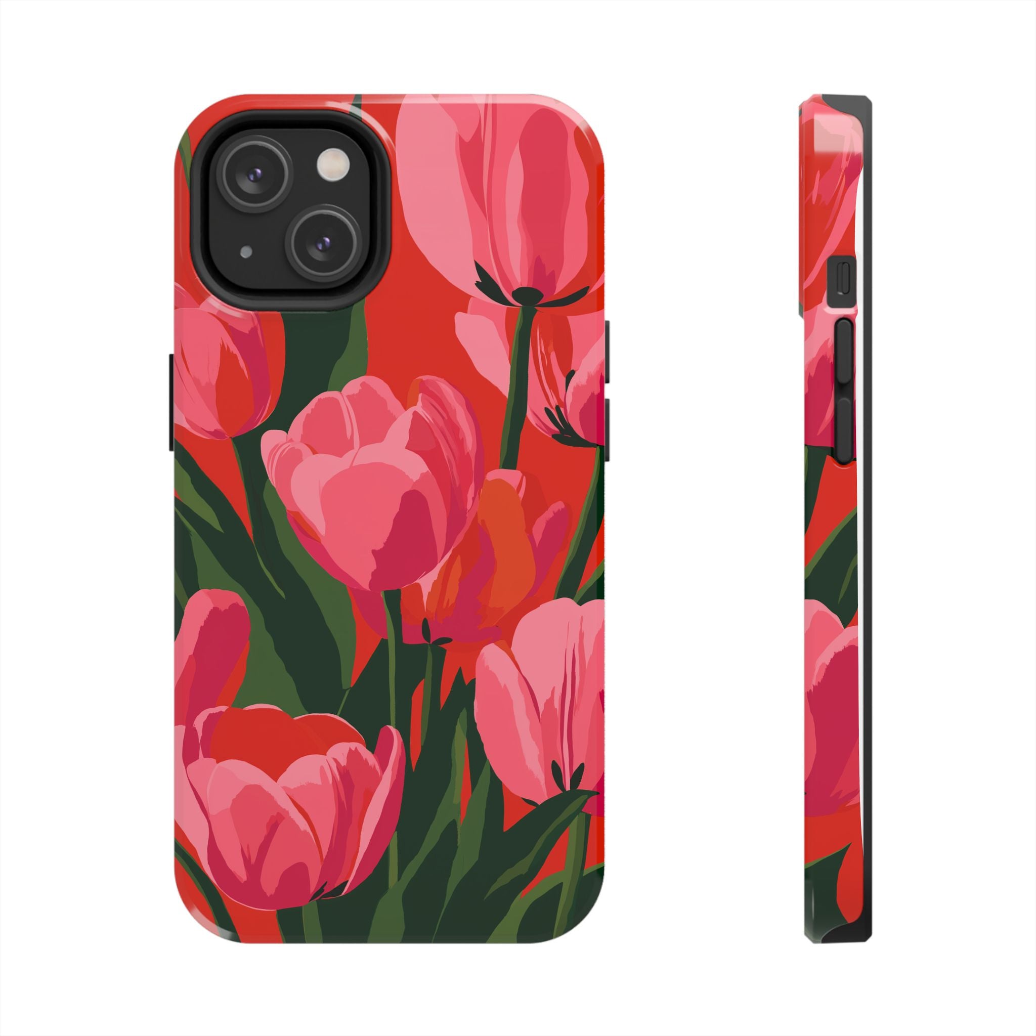 Tulip Bloom Red & Pink Floral
