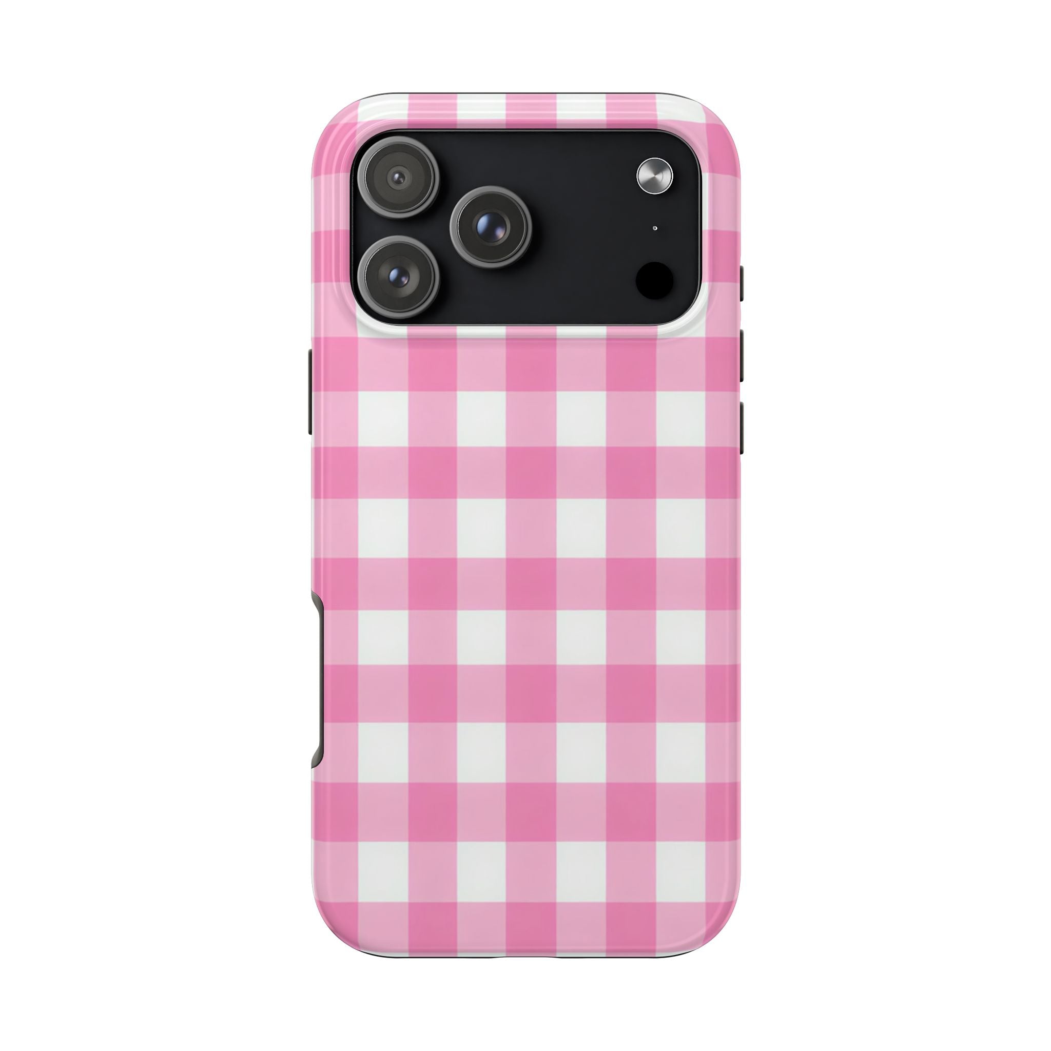Pink Gingham Checked Pattern