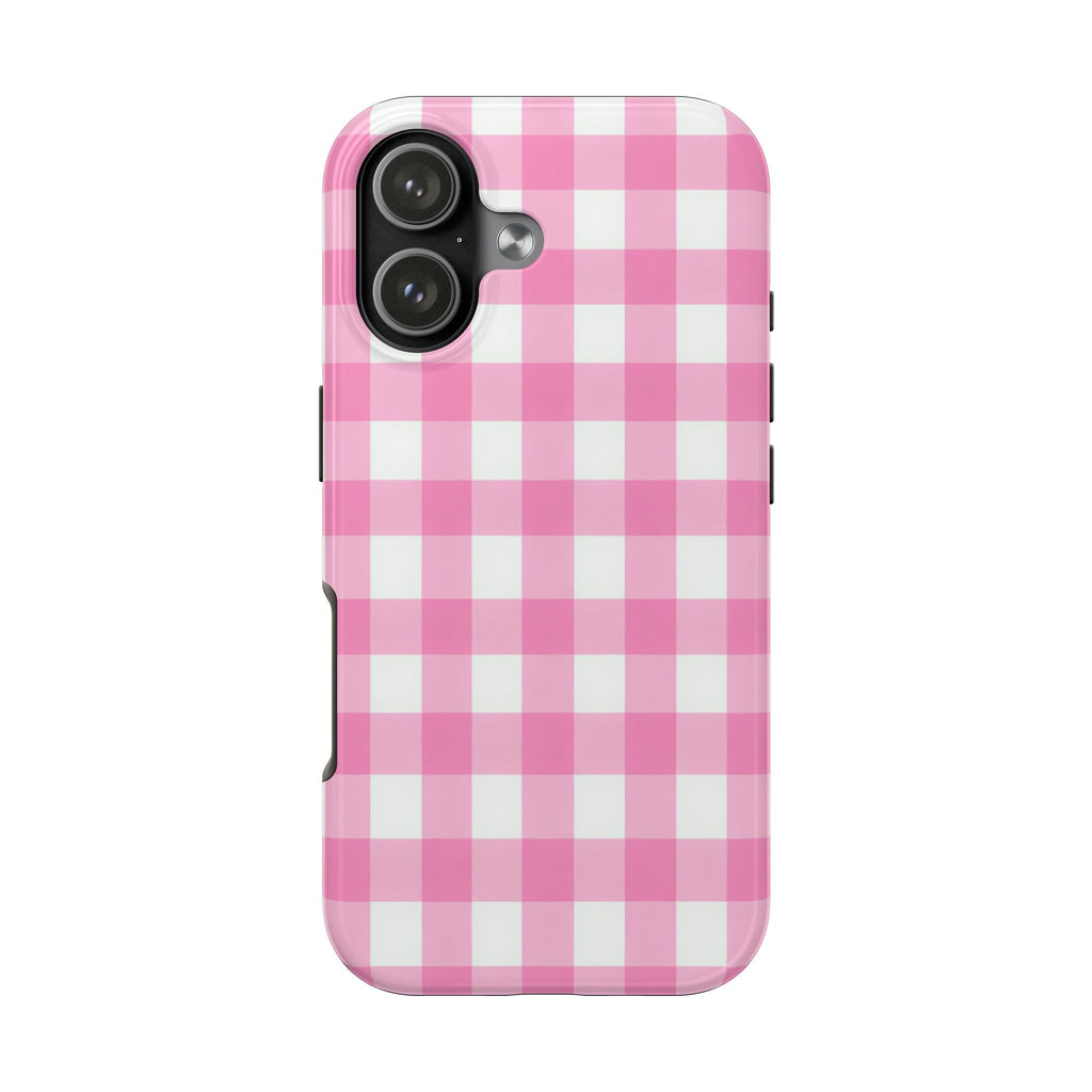Pink Gingham Checked Pattern