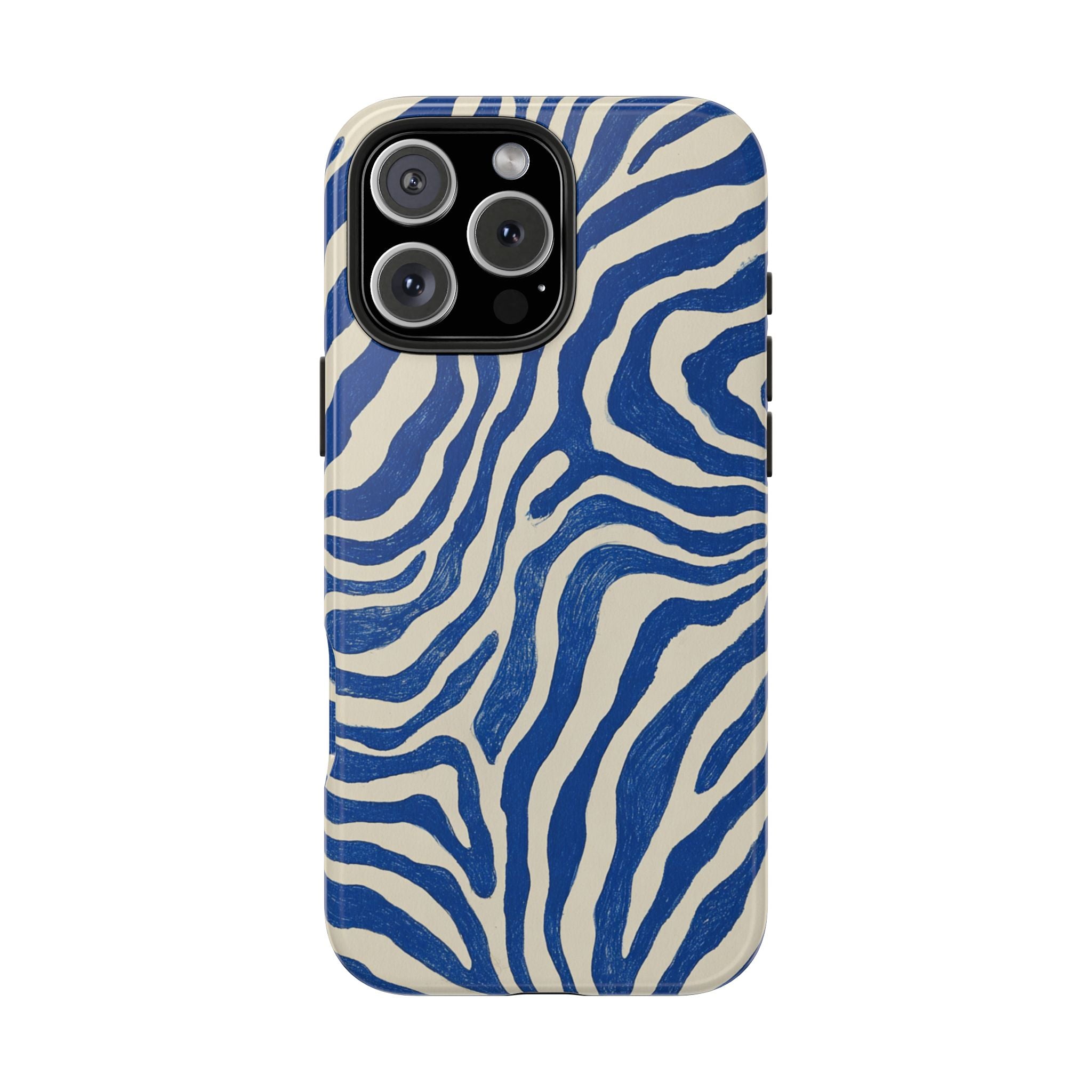 Blue Zebra Print