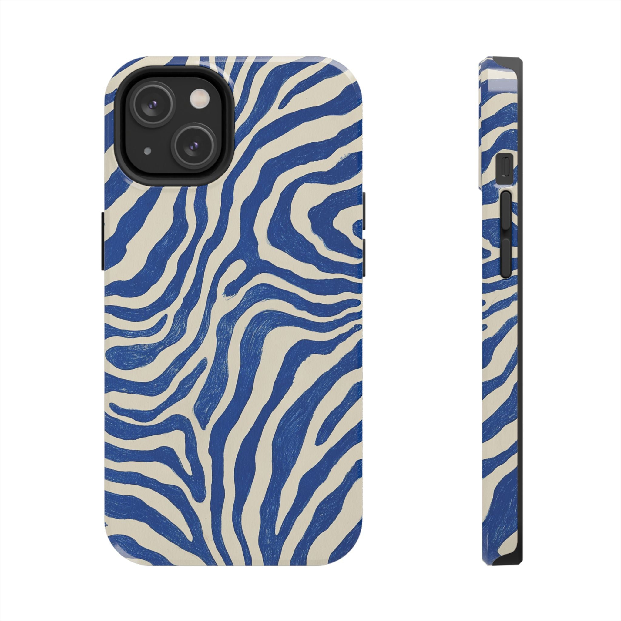 Blue Zebra Print