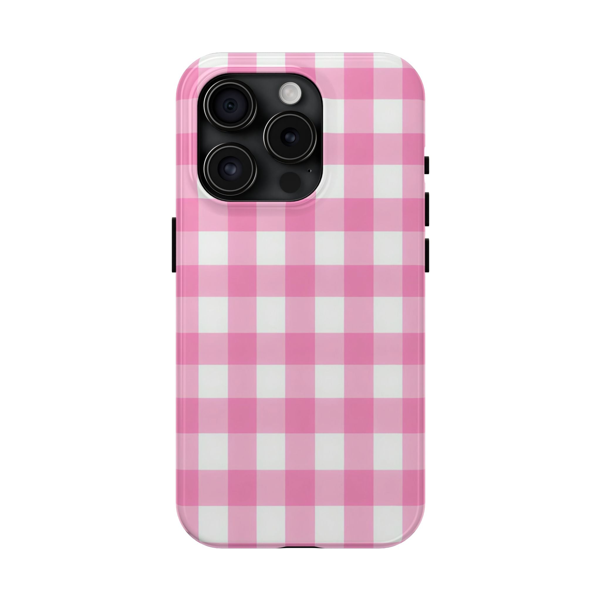 Pink Gingham Checked Pattern