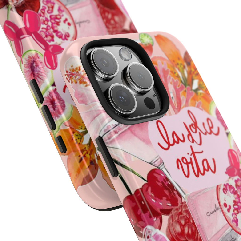 'La Dolce Vita' Pink Floral Collage