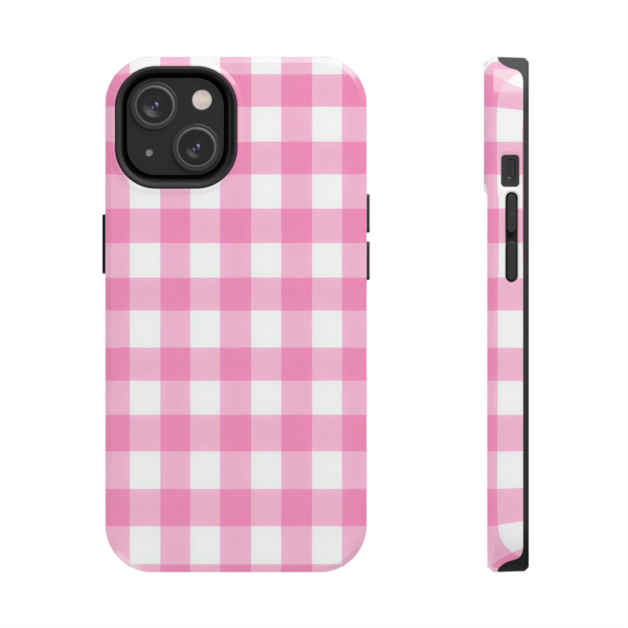 Pink Gingham Checked Pattern